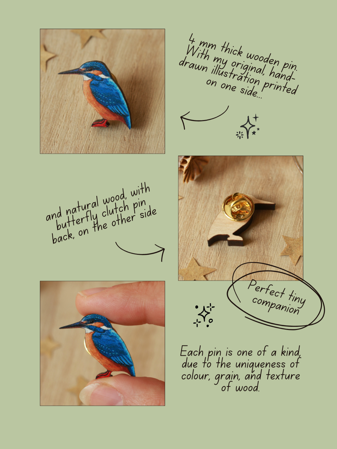 Kingfisher pin