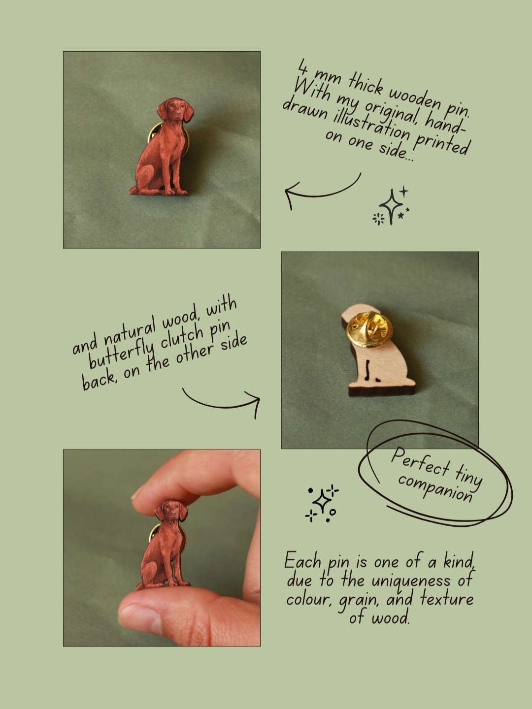 Vizsla pin