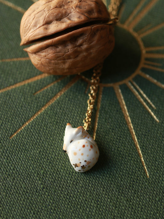 Piebald deer necklace in a walnut box