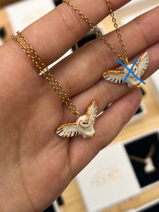 RESERVED - Barn owl necklace