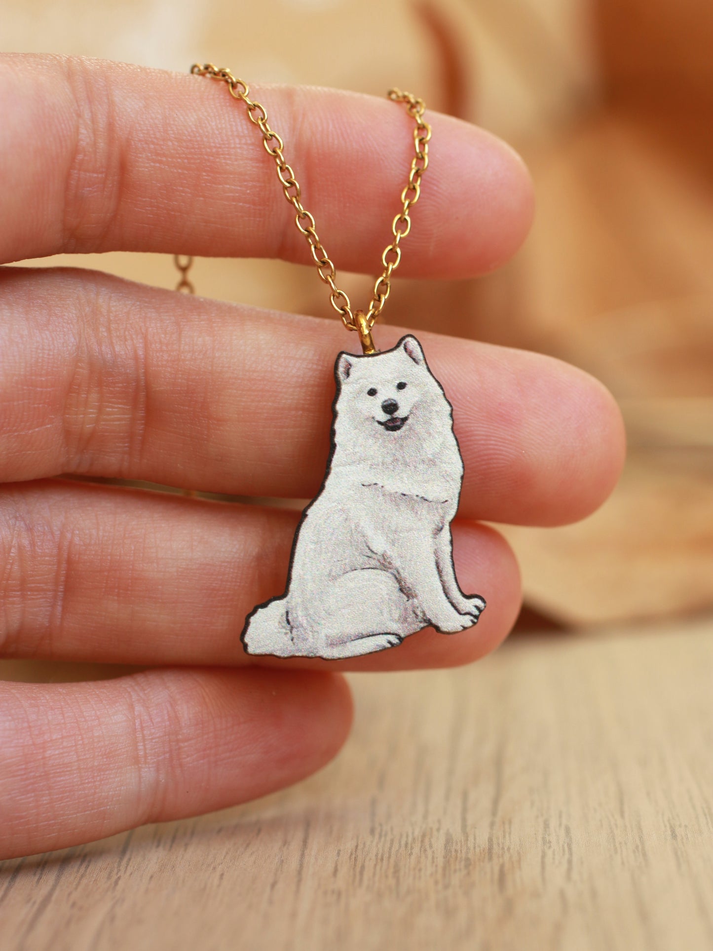 Samoyed dog necklace