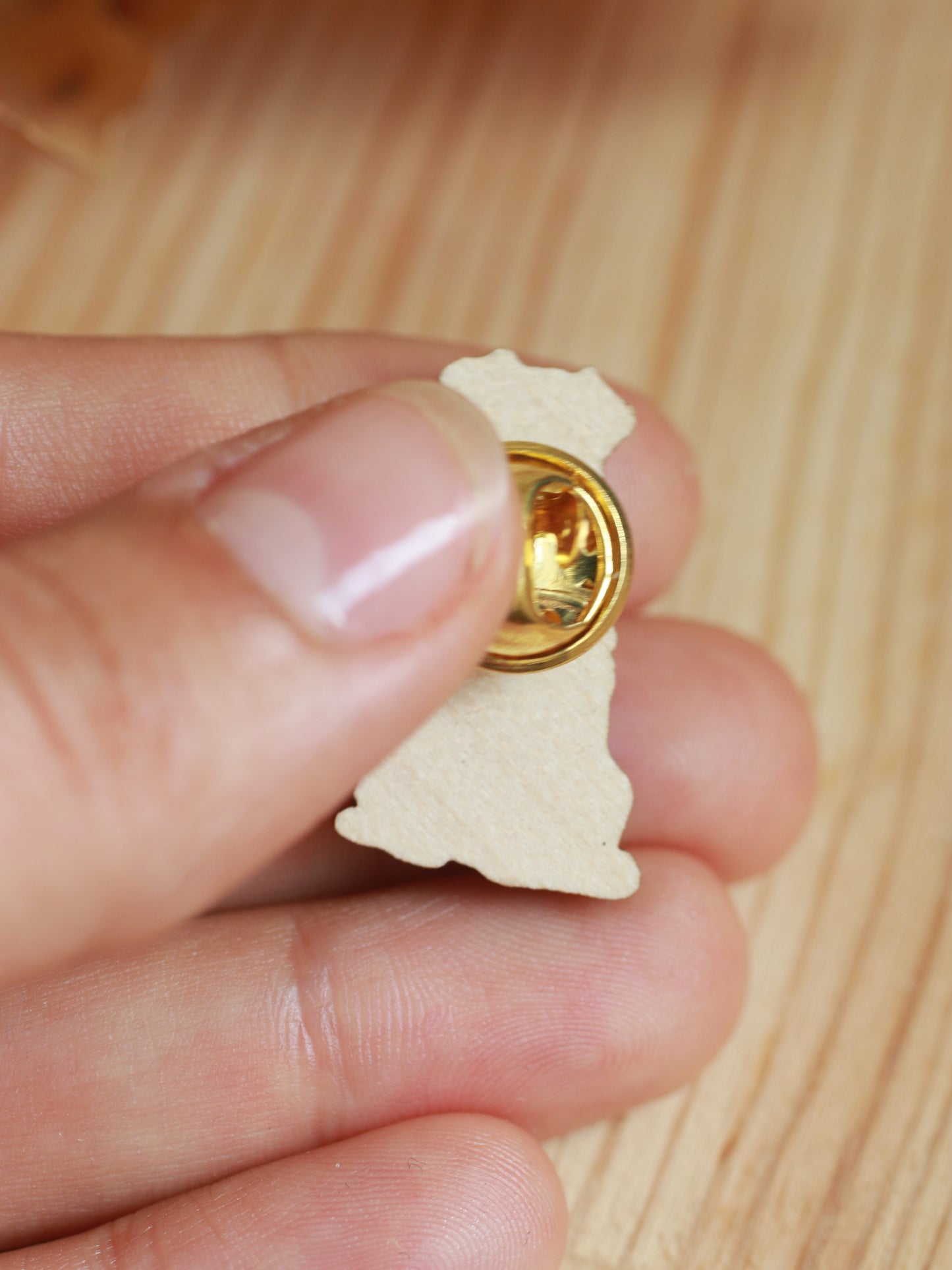 Australian shepherd pin - wooden dog brooch