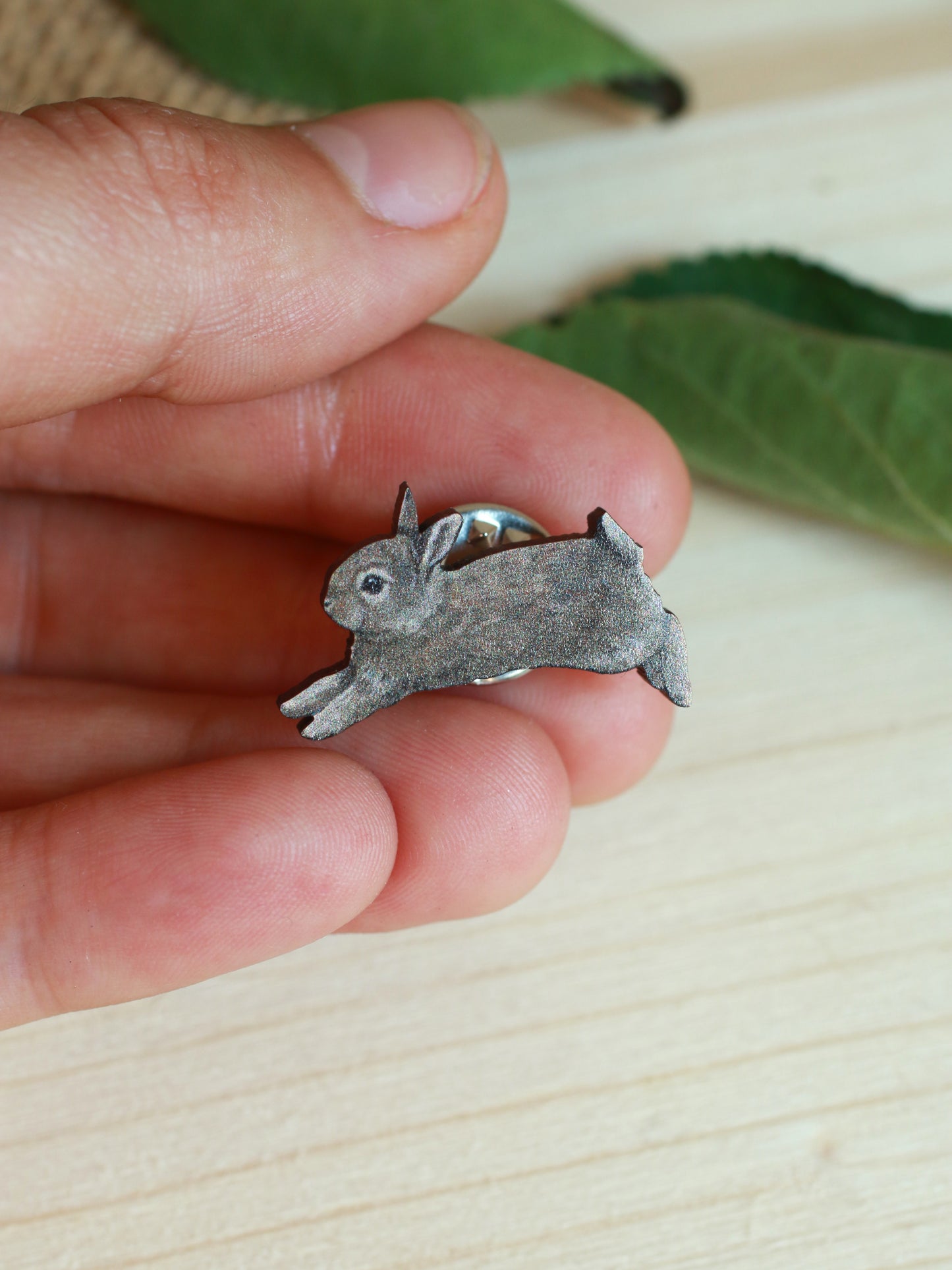 Jumping rabbit pin