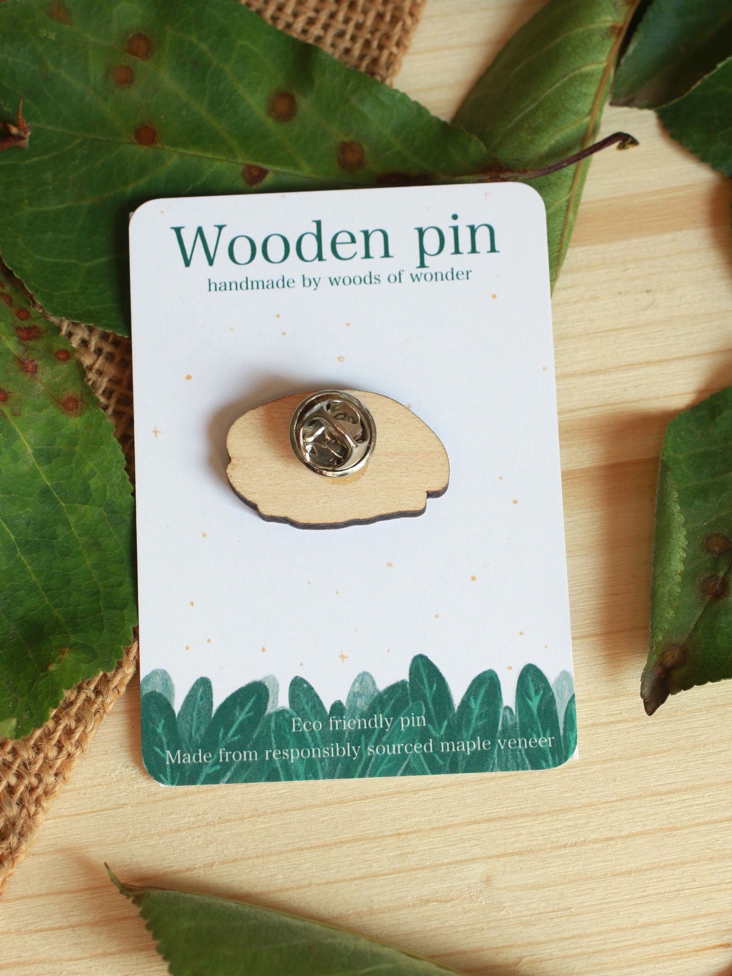 Wooden deer pin