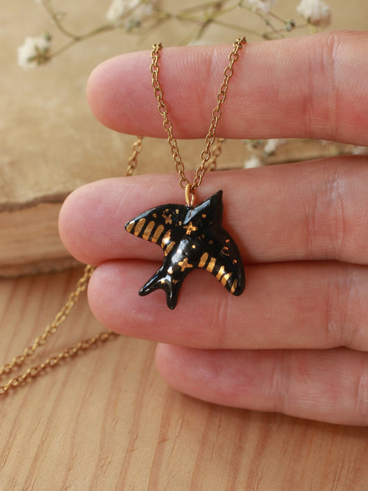 Starry swallow necklace