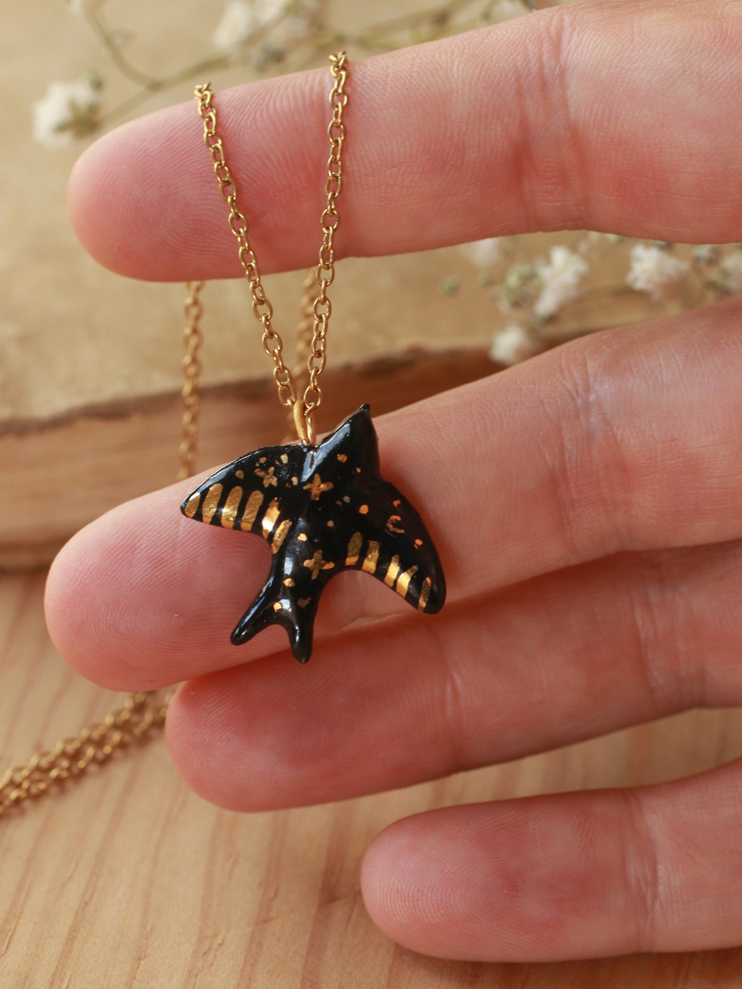 Starry swallow necklace