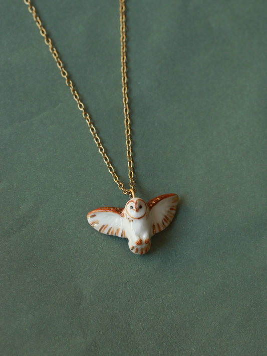 Barn owl necklace