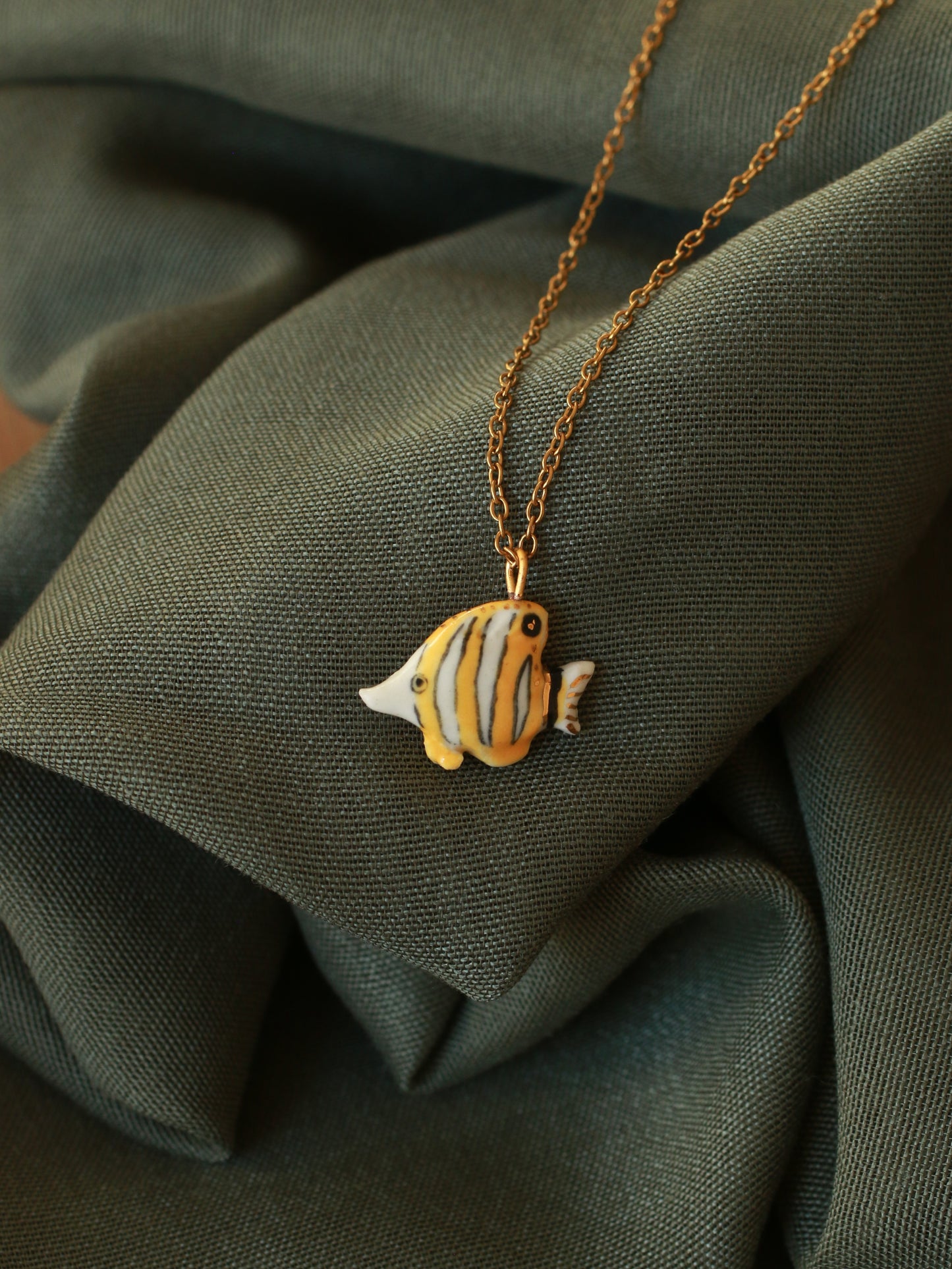 Copperband butterflyfish necklace