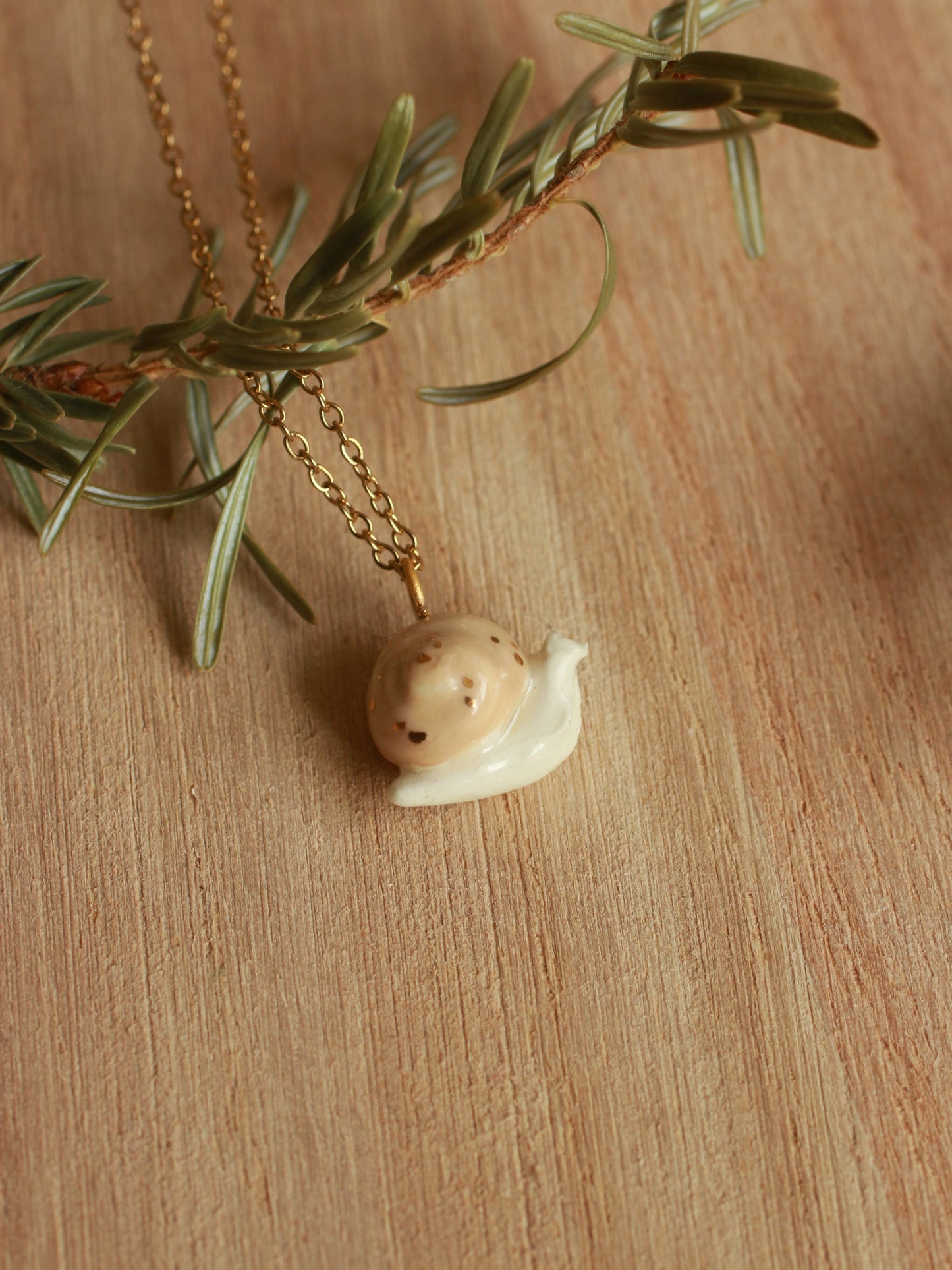 Ceramic Snail necklace