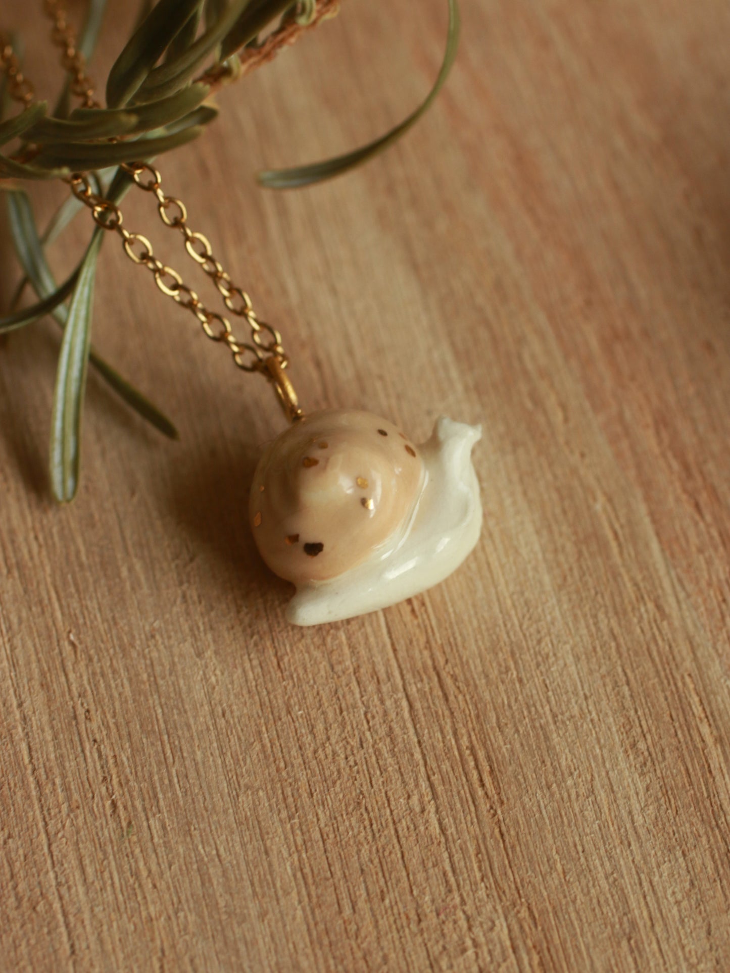 Ceramic Snail necklace