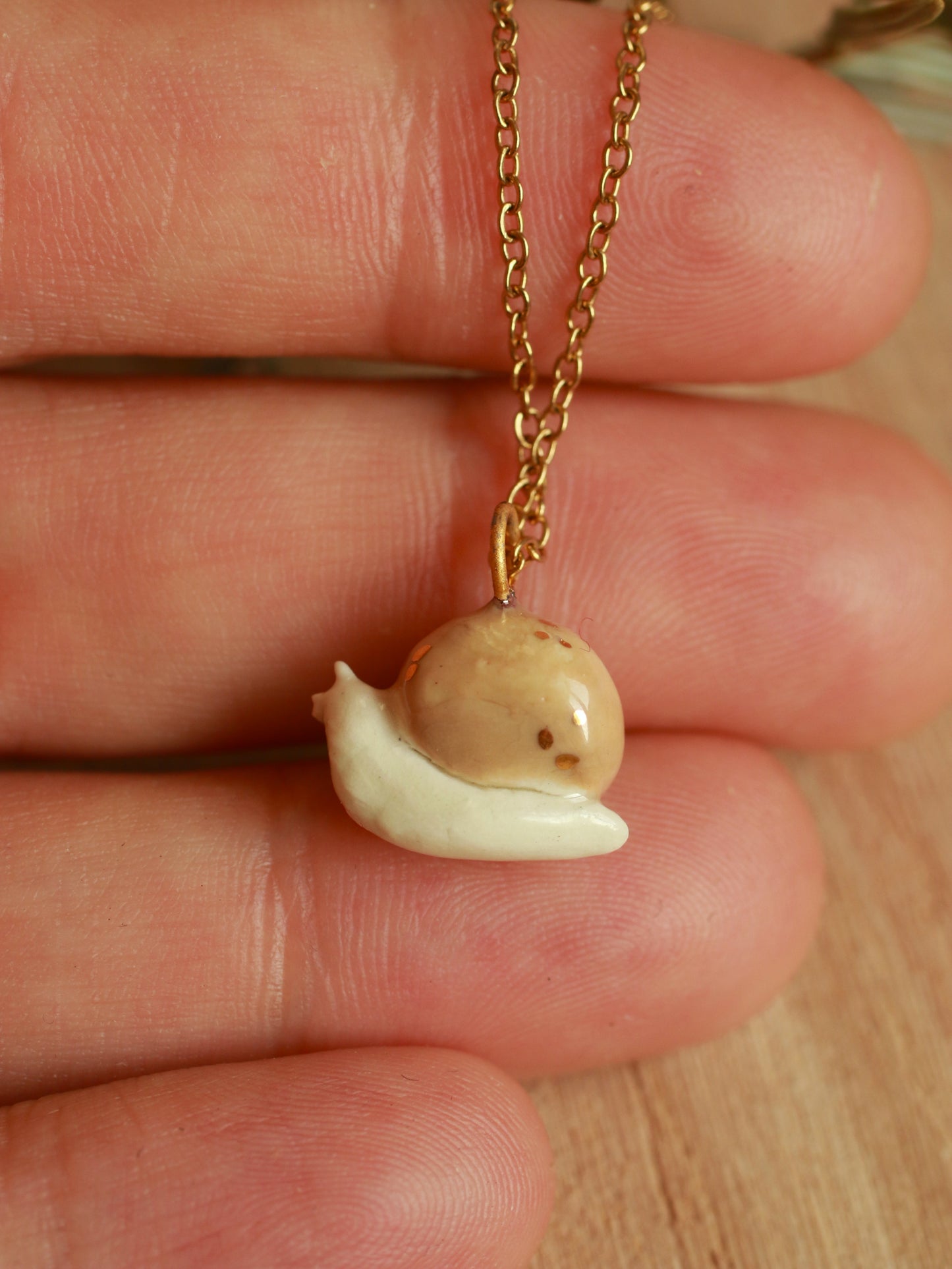 Ceramic Snail necklace