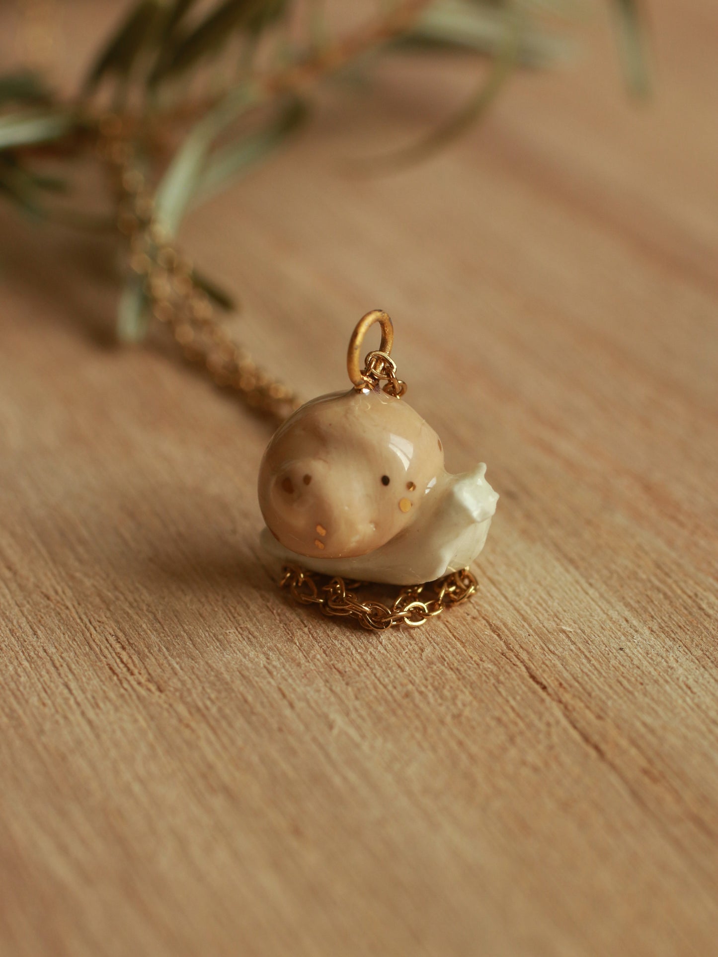 Ceramic Snail necklace