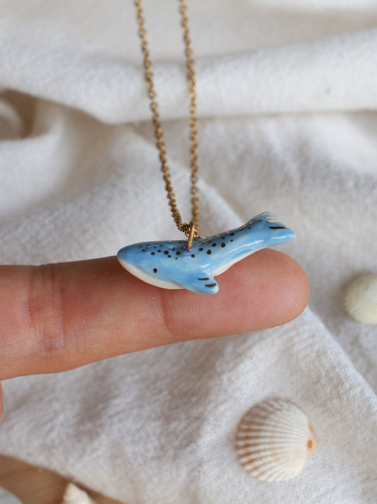 Blue whale necklace