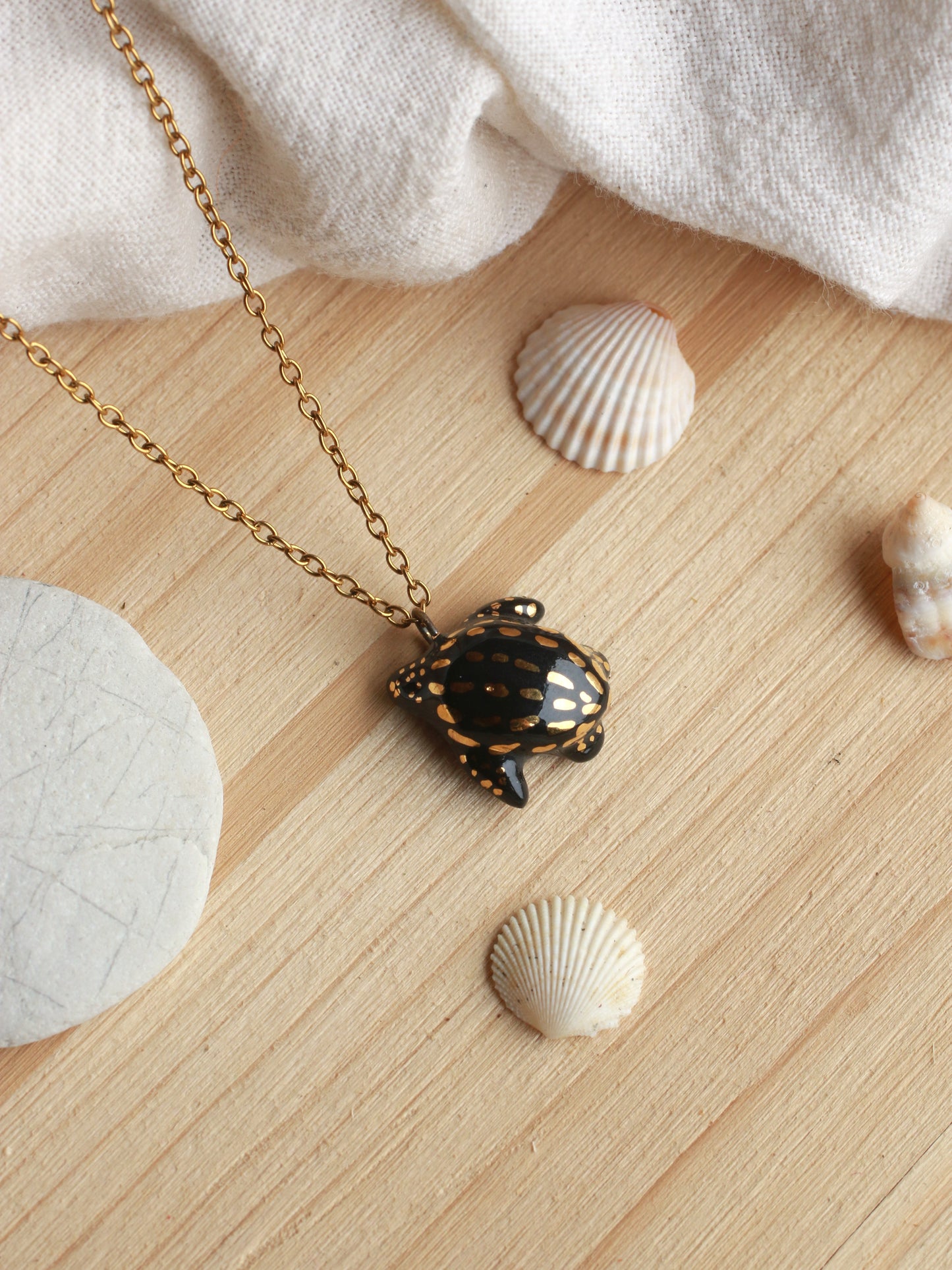 Black sea turtle necklace