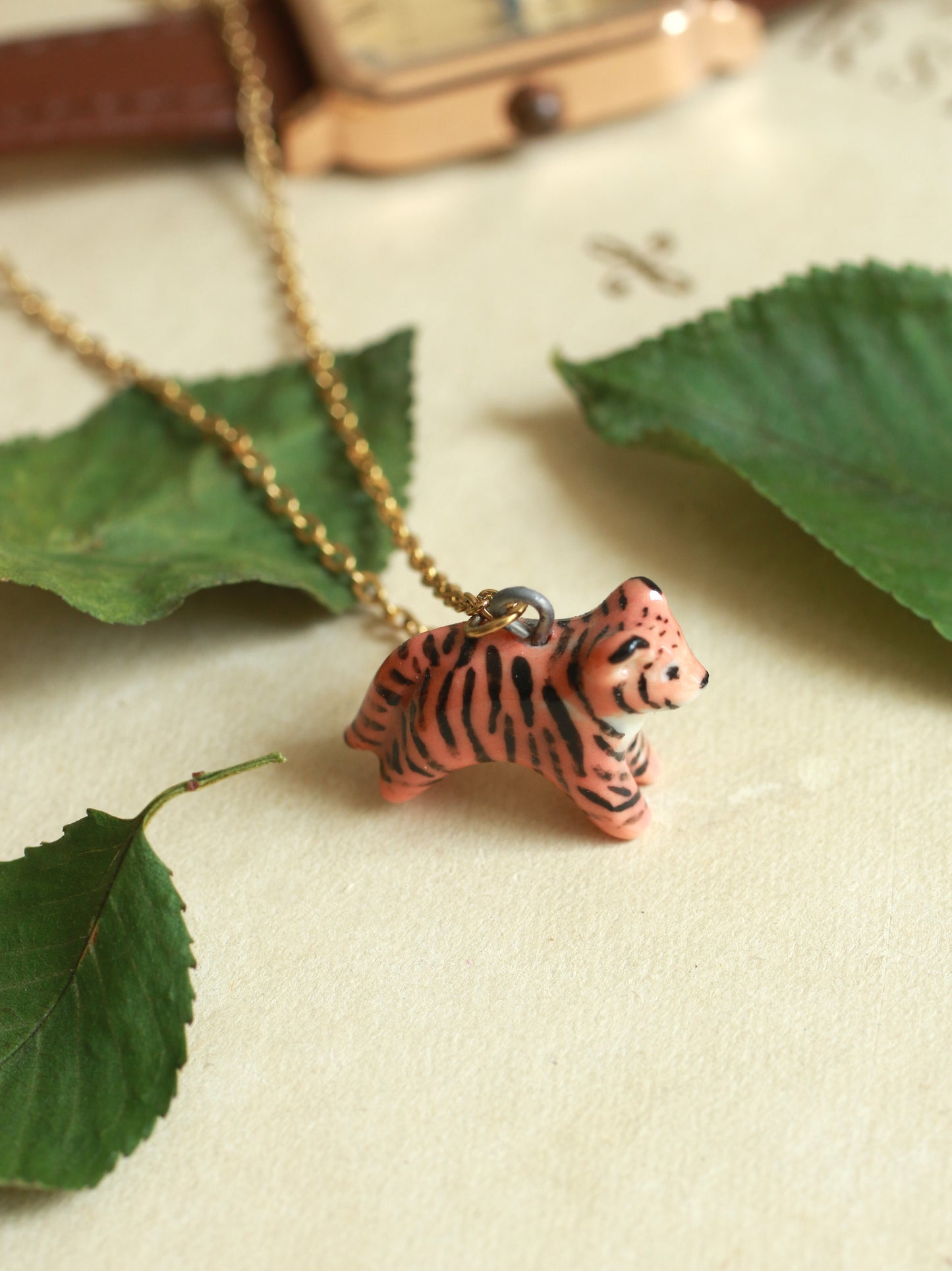 Ceramic Tiger necklace