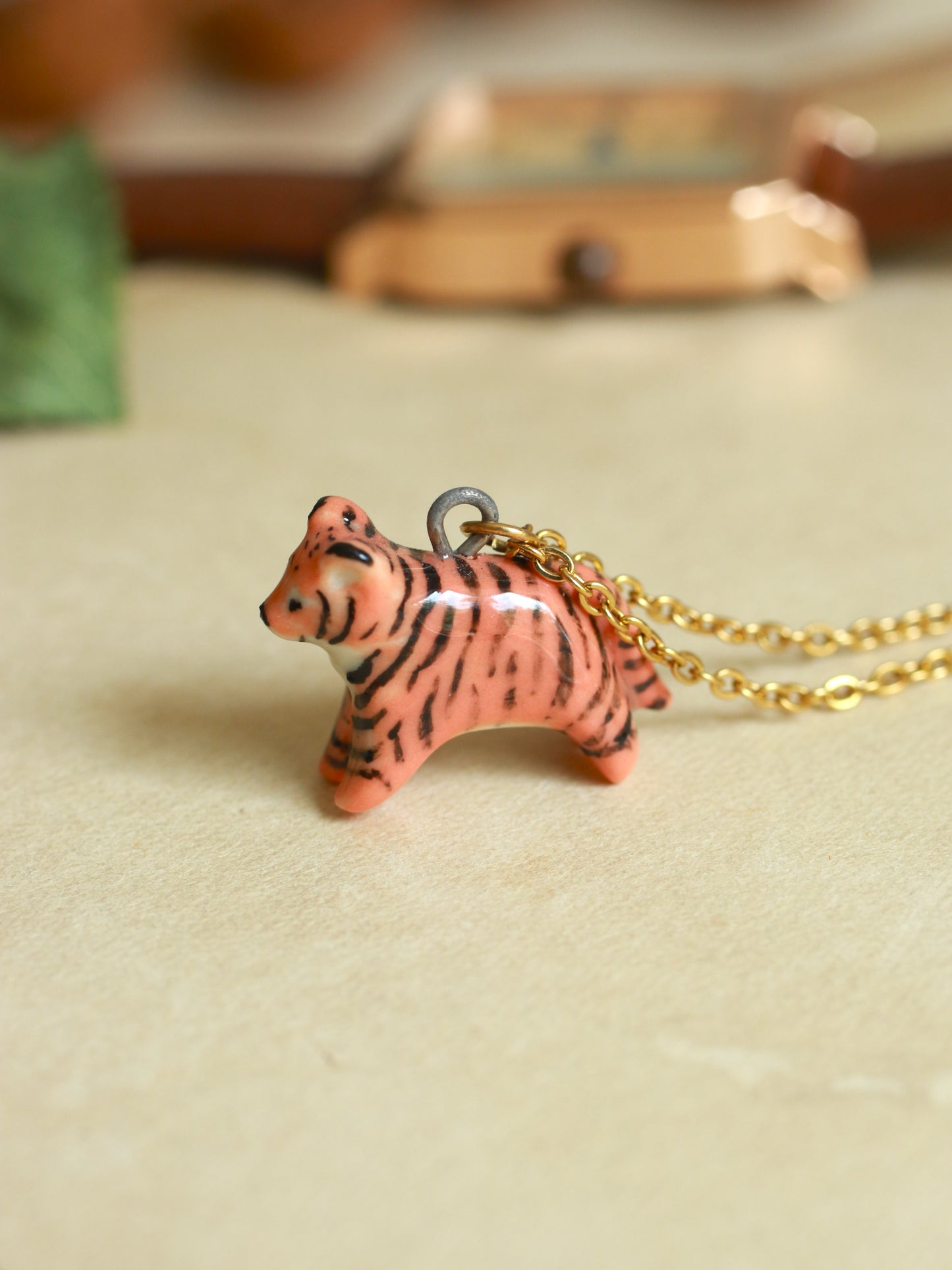 Ceramic Tiger necklace