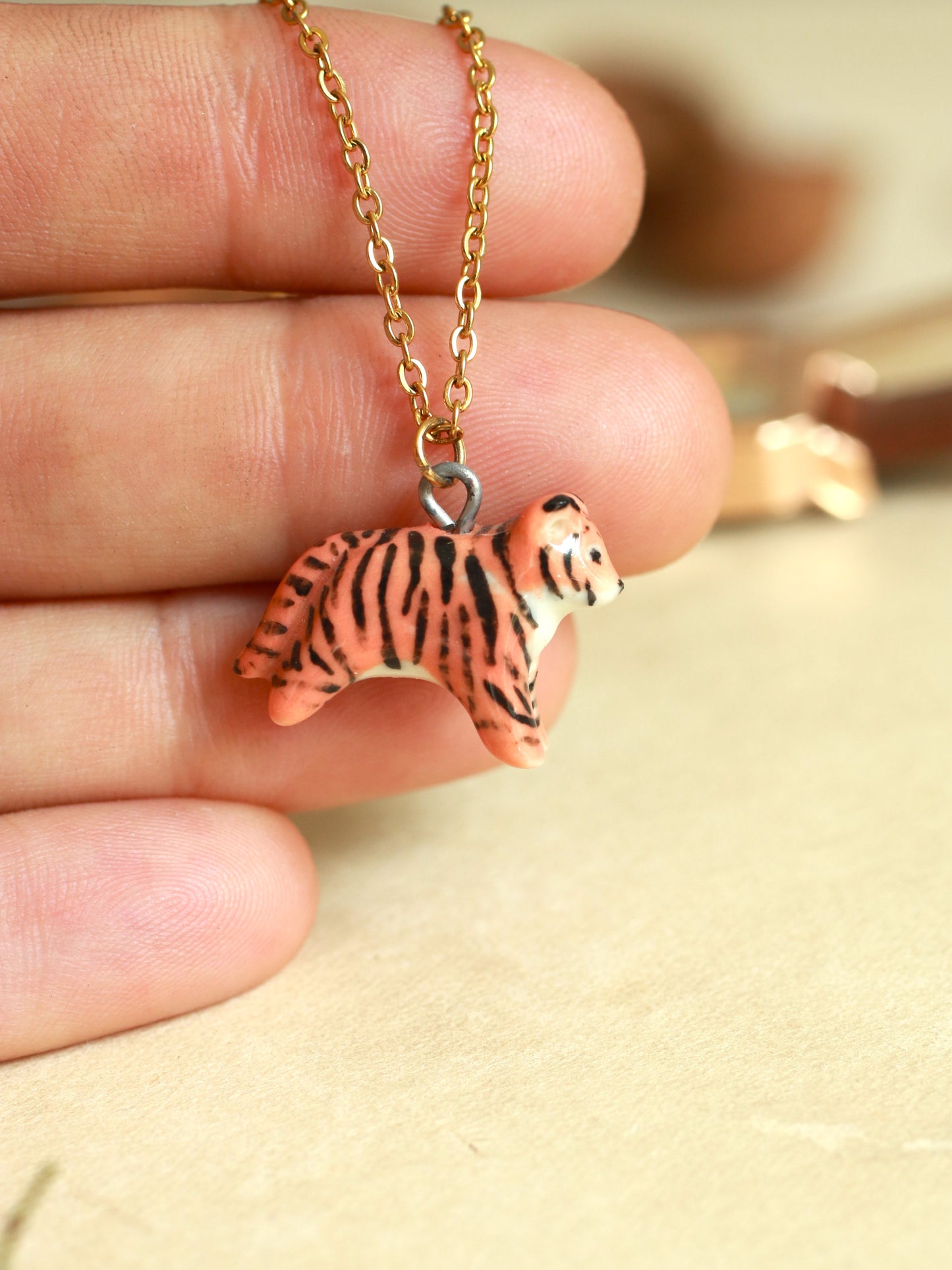 Ceramic Tiger necklace