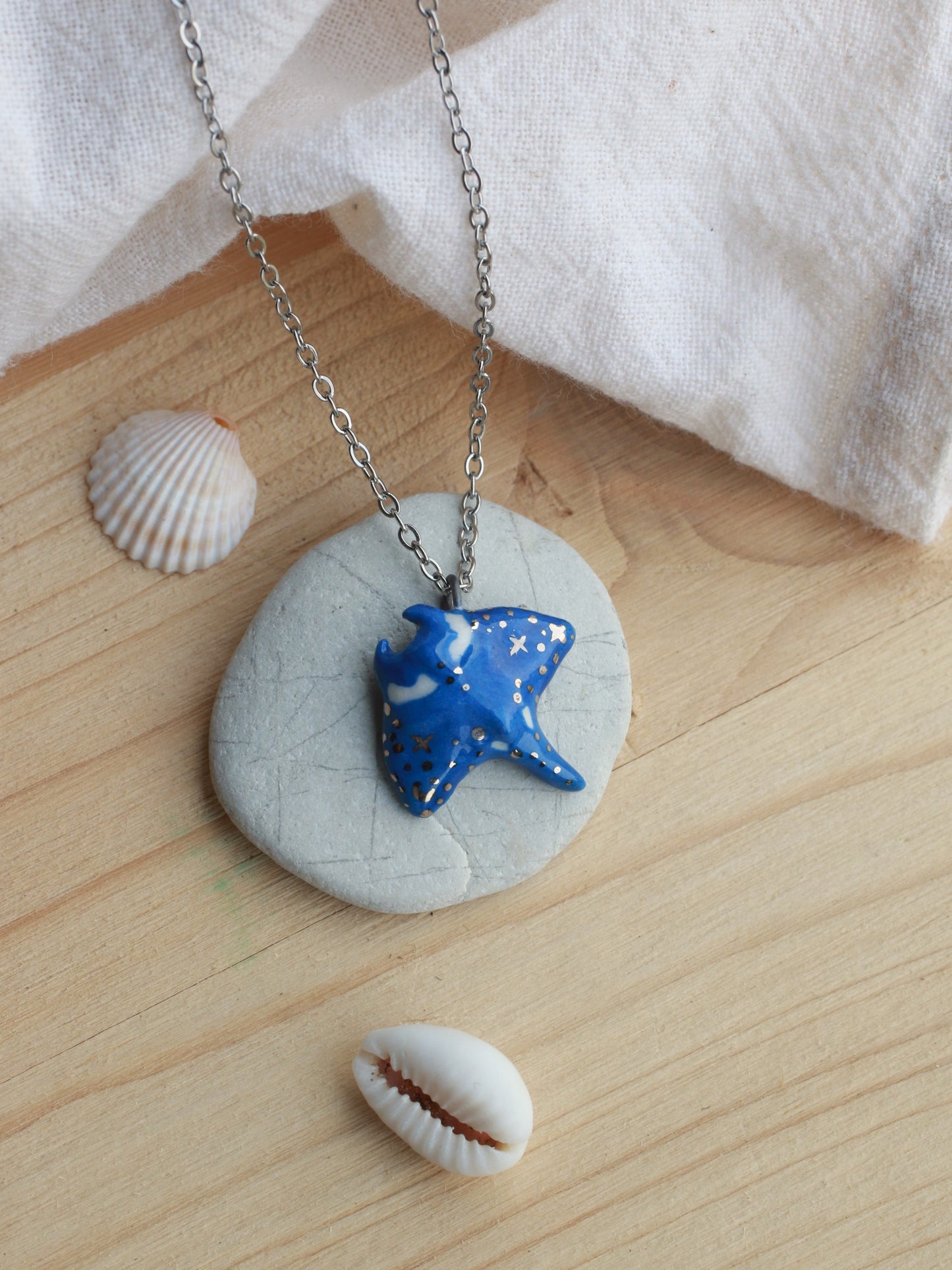 Manta ray necklace
