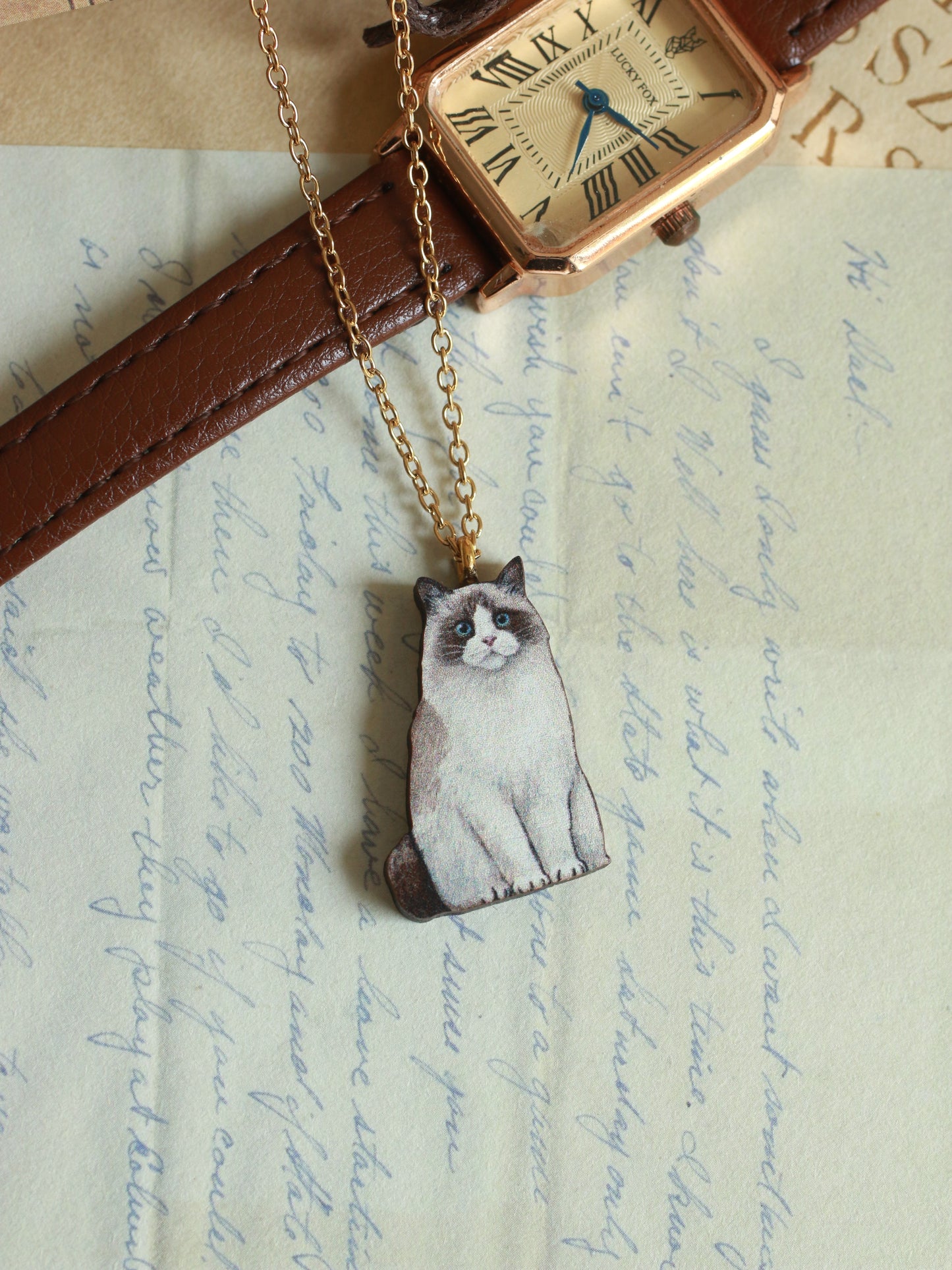 Ragdoll cat necklace