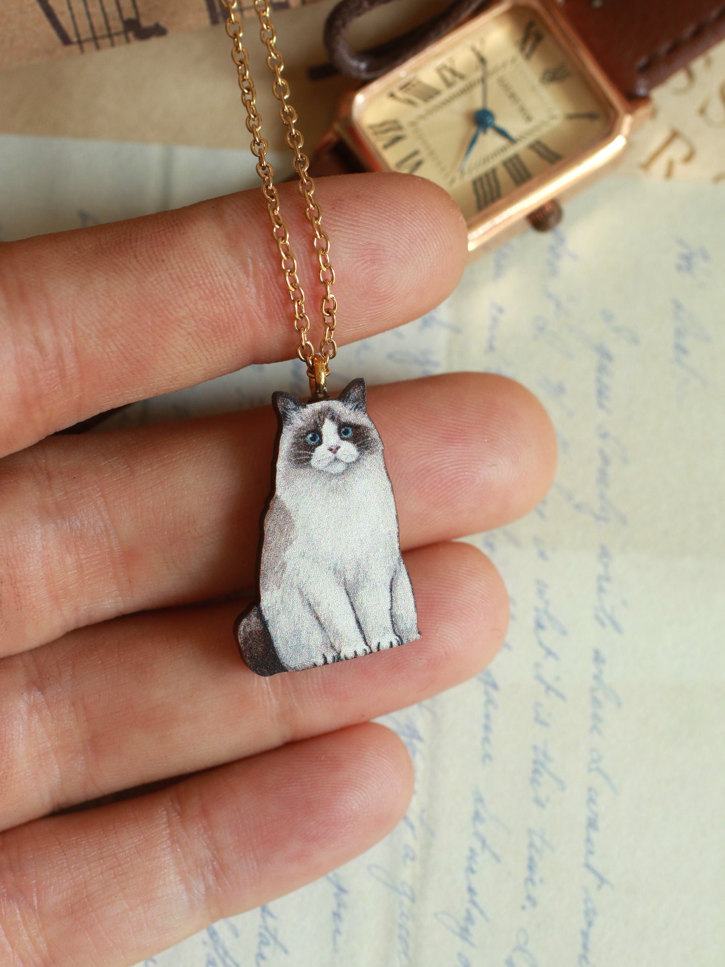 Ragdoll cat necklace