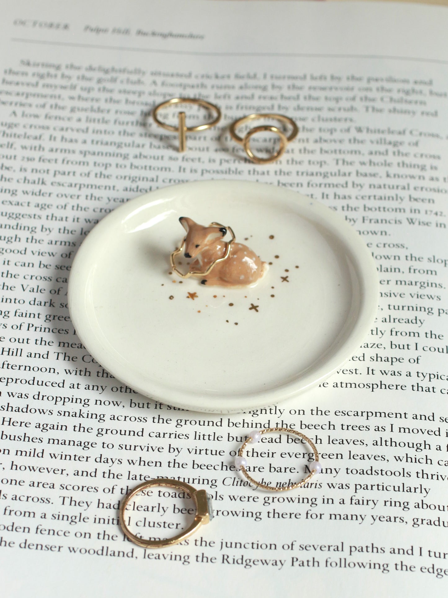 Fawn Ring Dish - Porcelain jewelry dish