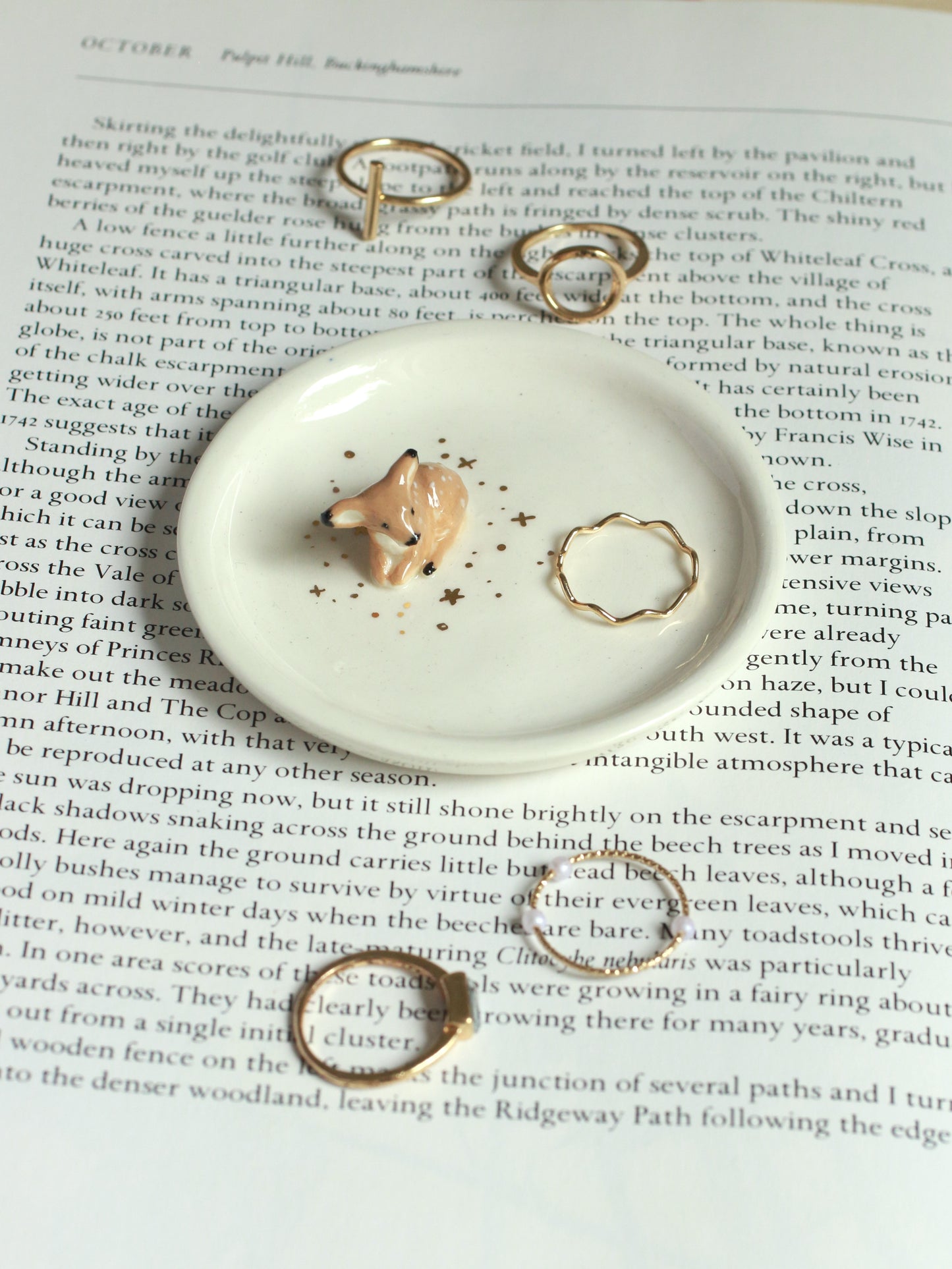Fawn Ring Dish - Porcelain jewelry dish
