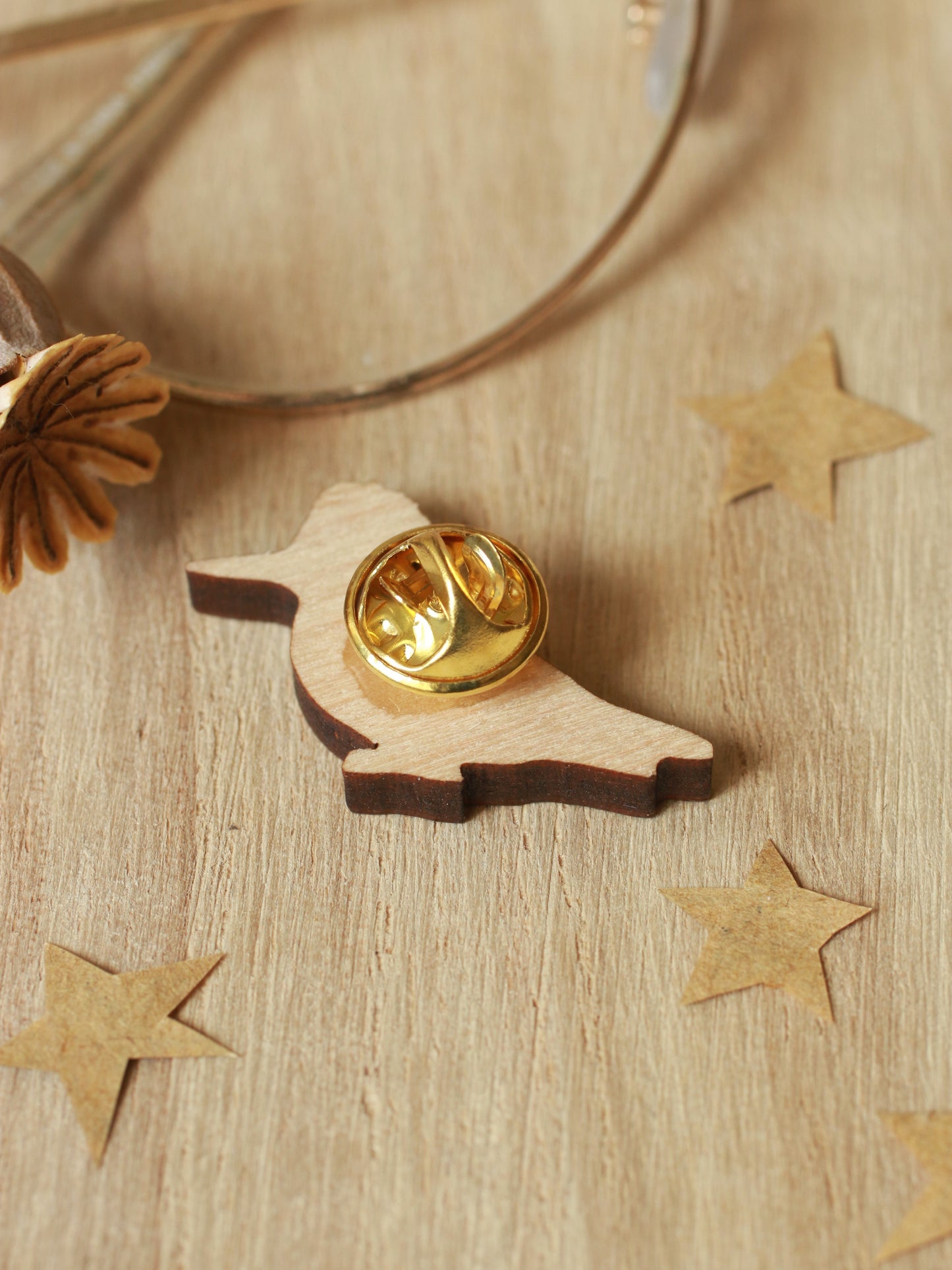 Belted kingfisher pin