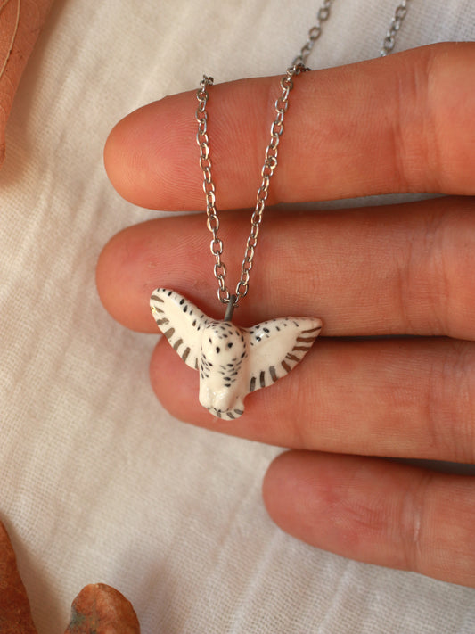 Snowy owl necklace