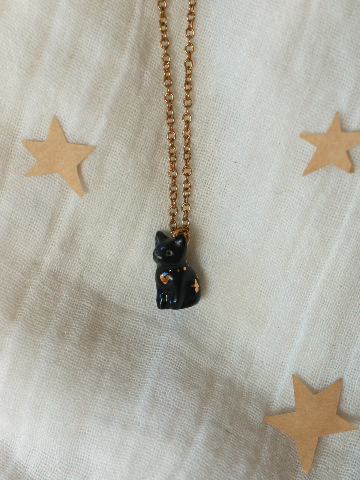 Black cat necklace