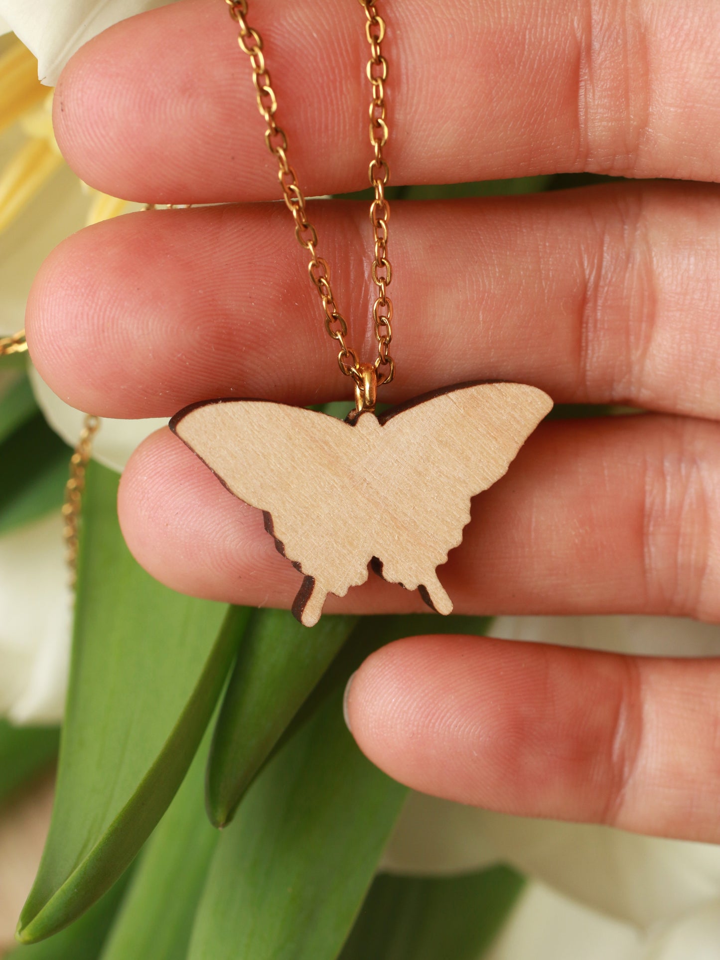 Tiger swallowtail butterfly necklace