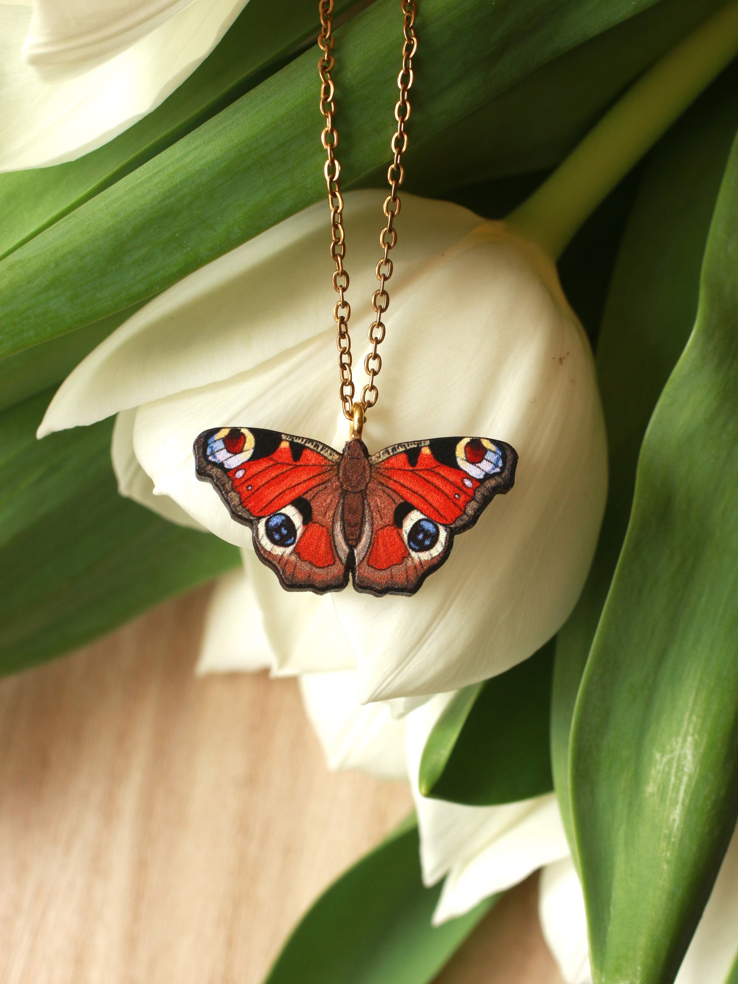 Peacock Butterfly necklace
