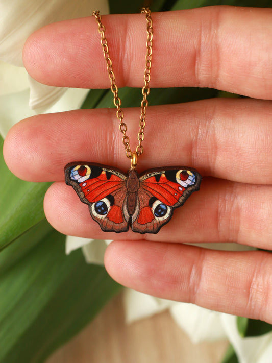 Peacock Butterfly necklace
