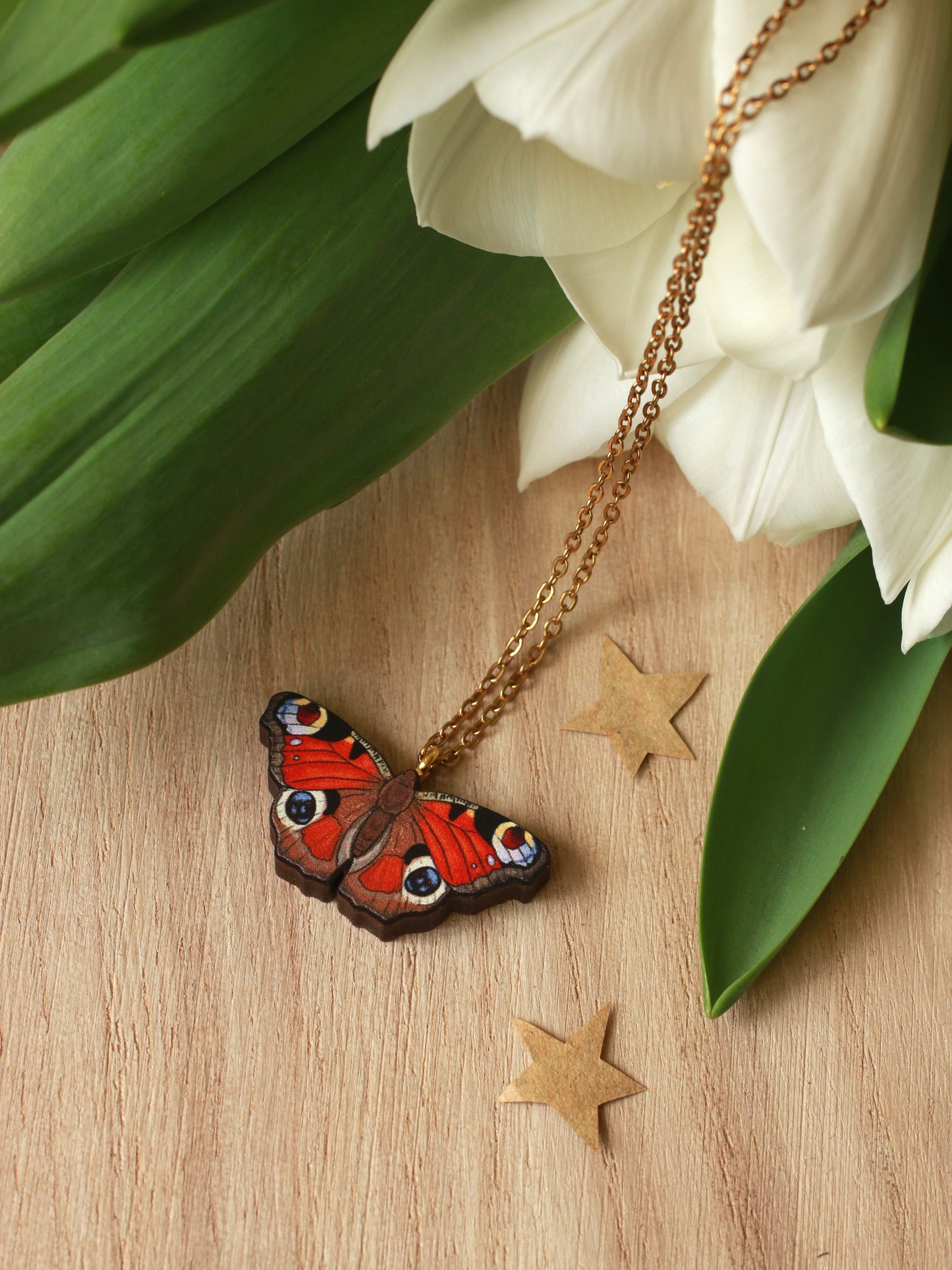 Peacock Butterfly necklace