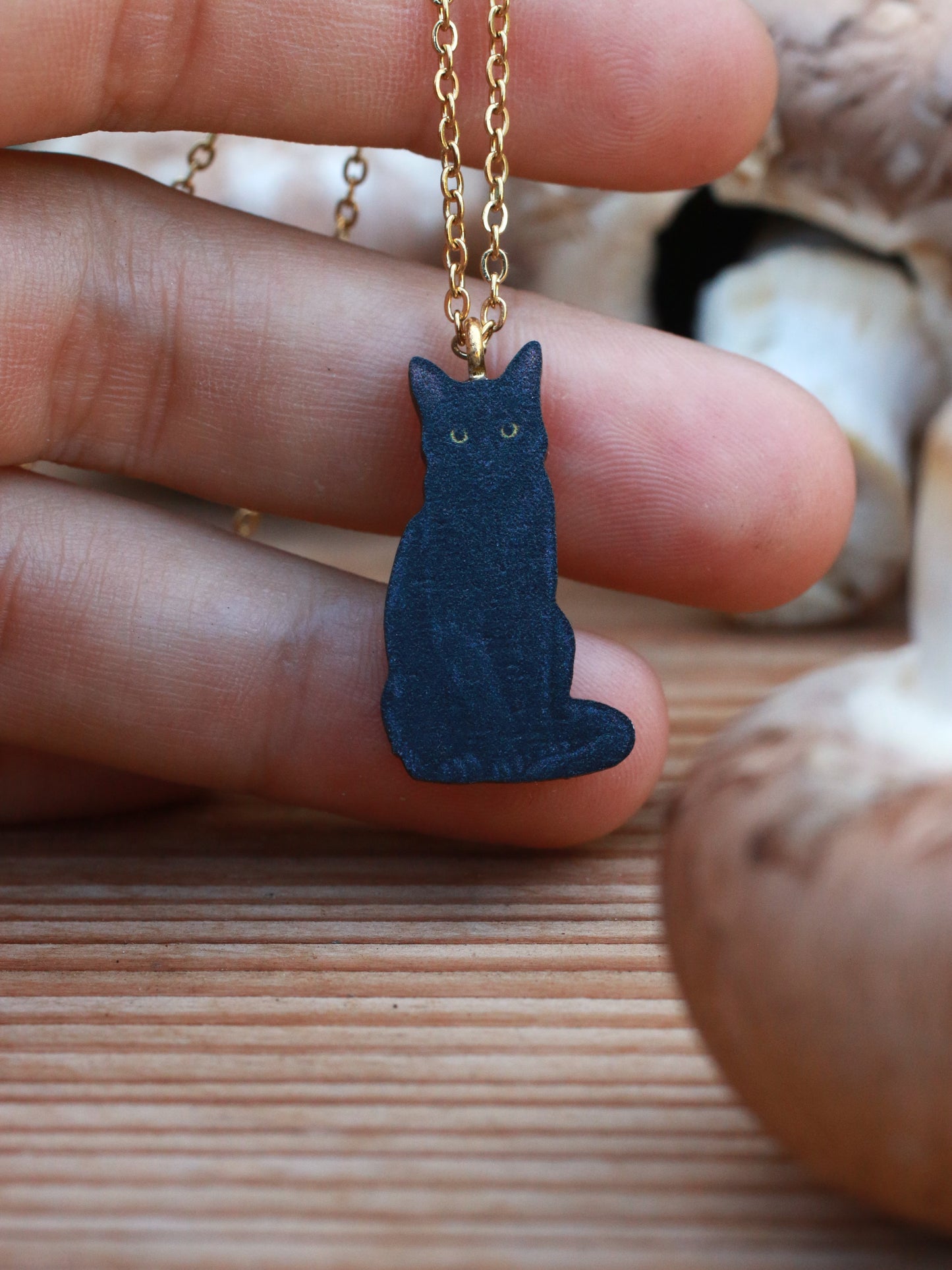 Black cat necklace