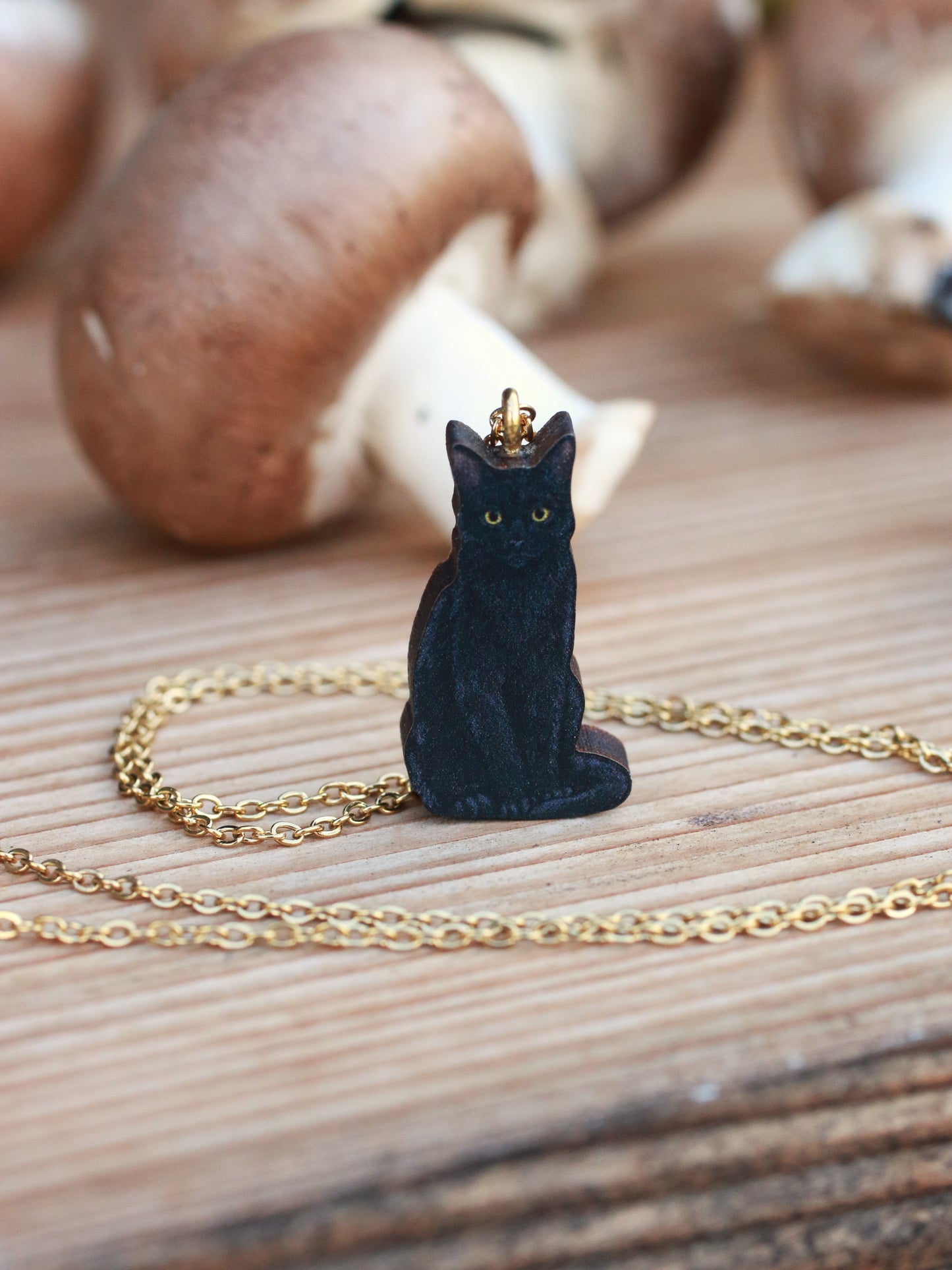 Black cat necklace