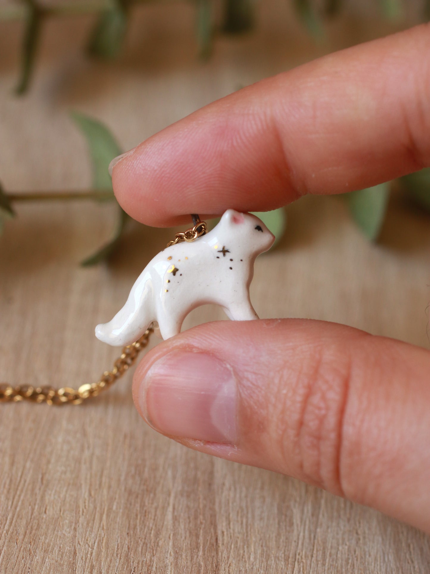 Starry cat necklace