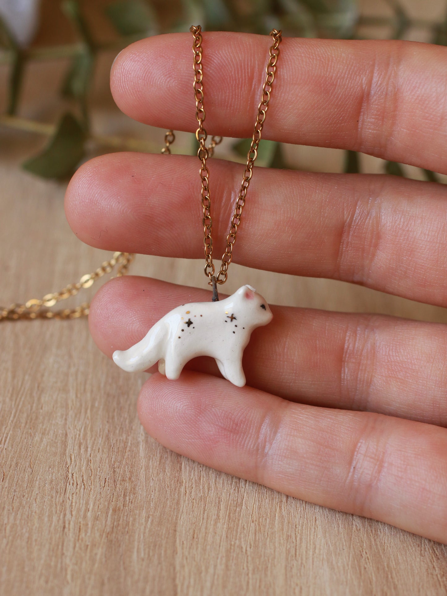Starry cat necklace