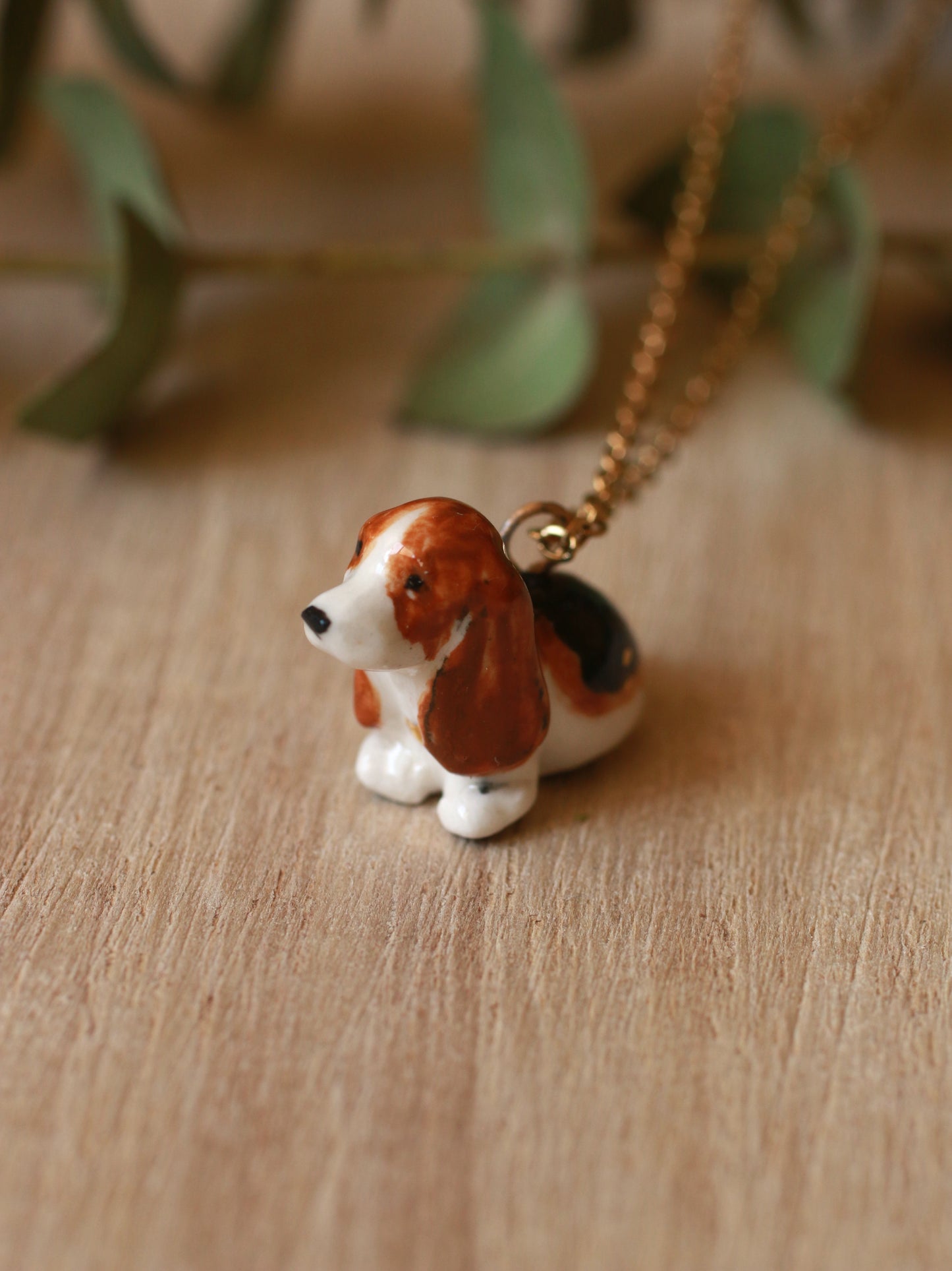 Basset hound puppy necklace