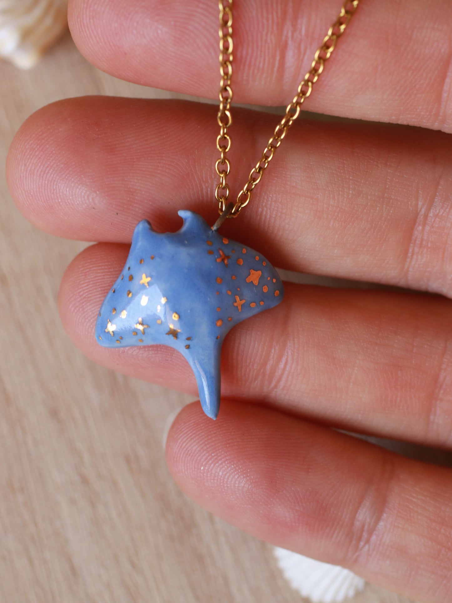 Manta ray necklace