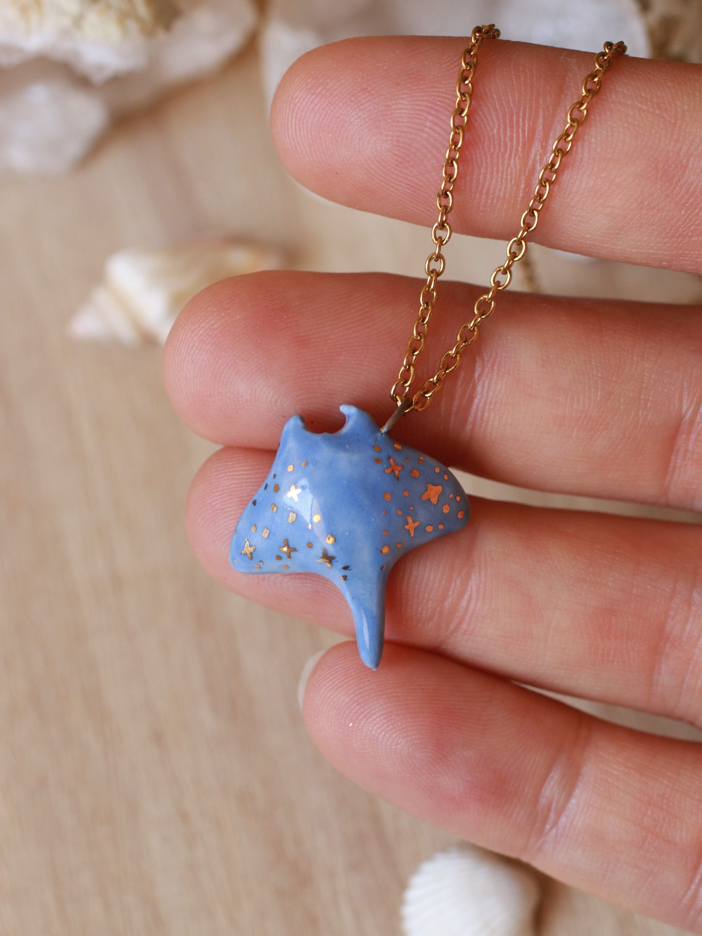 Manta ray necklace