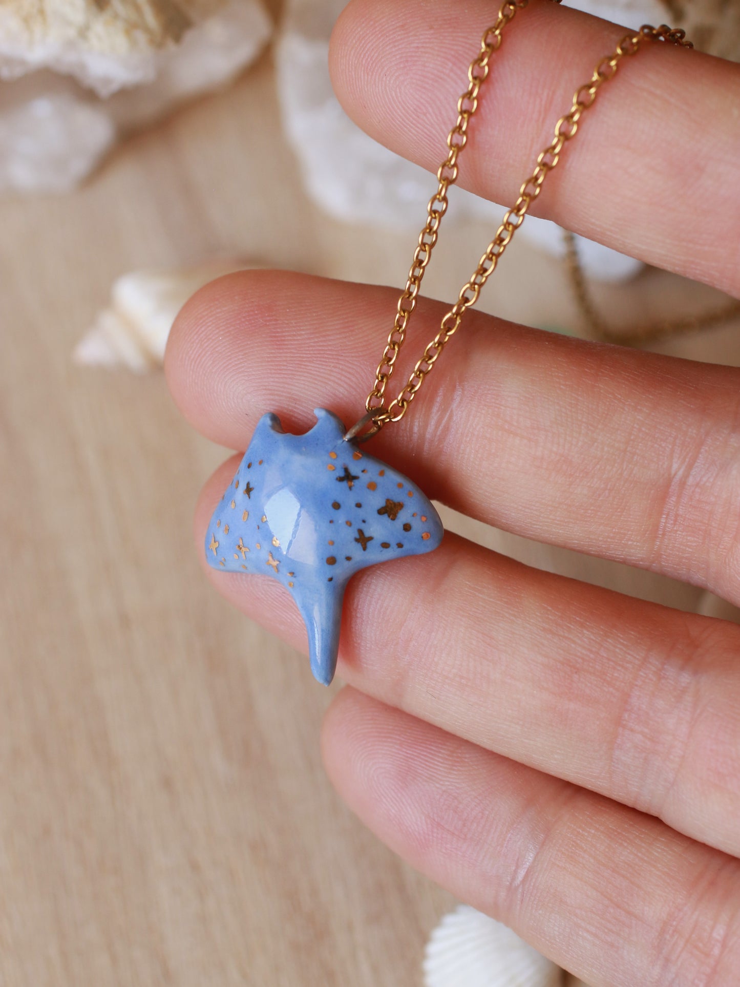 Manta ray necklace
