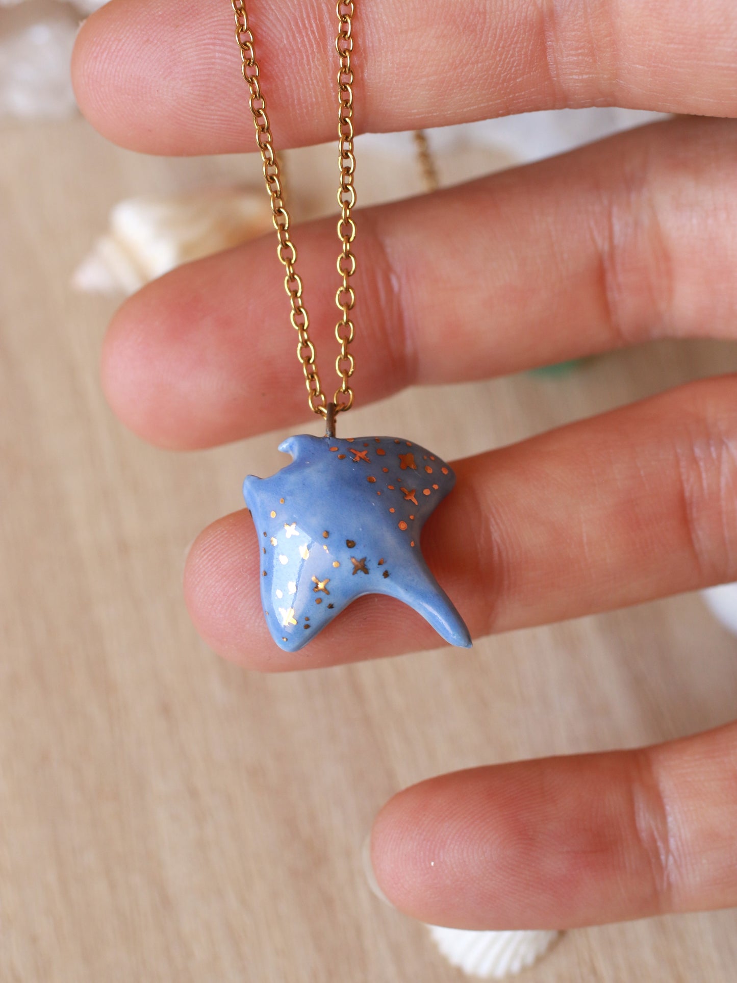 Manta ray necklace