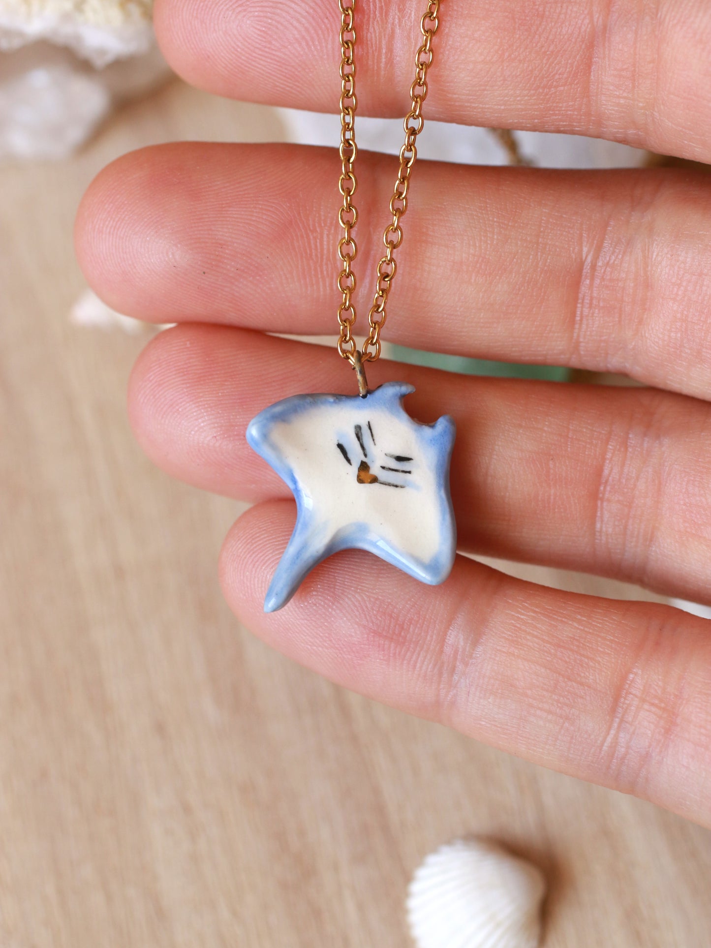 Manta ray necklace