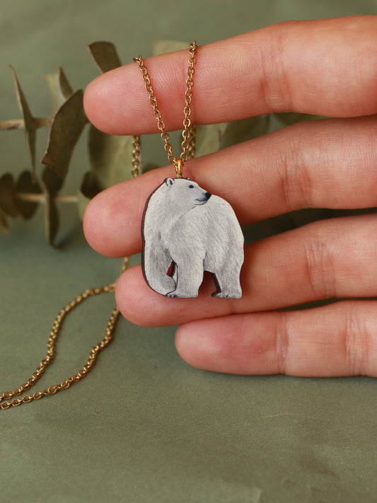 Polar bear necklace