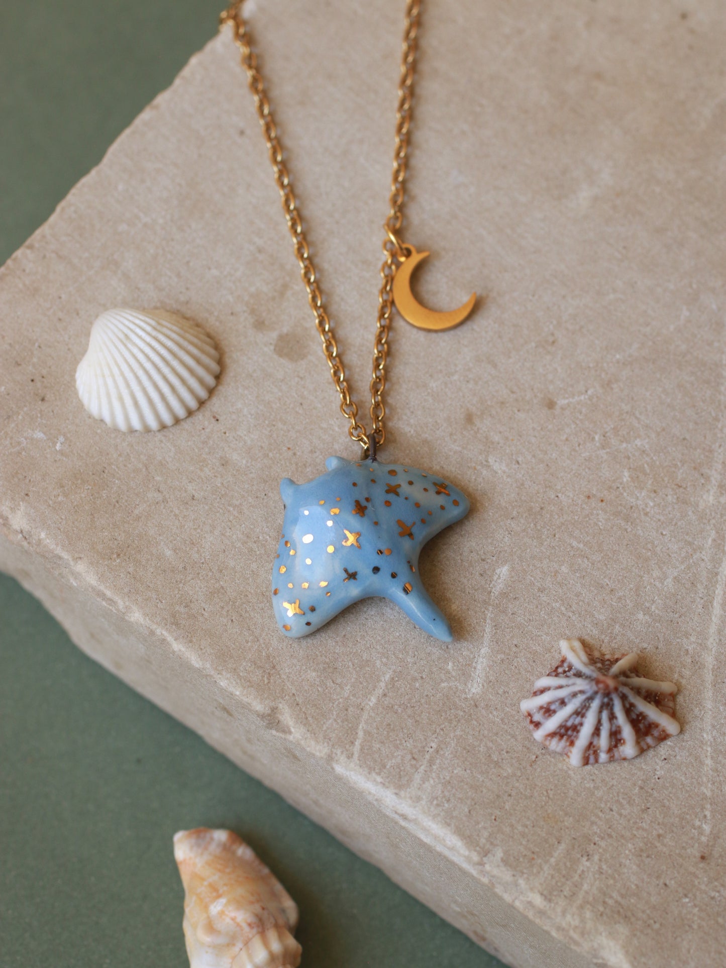 Manta ray necklace