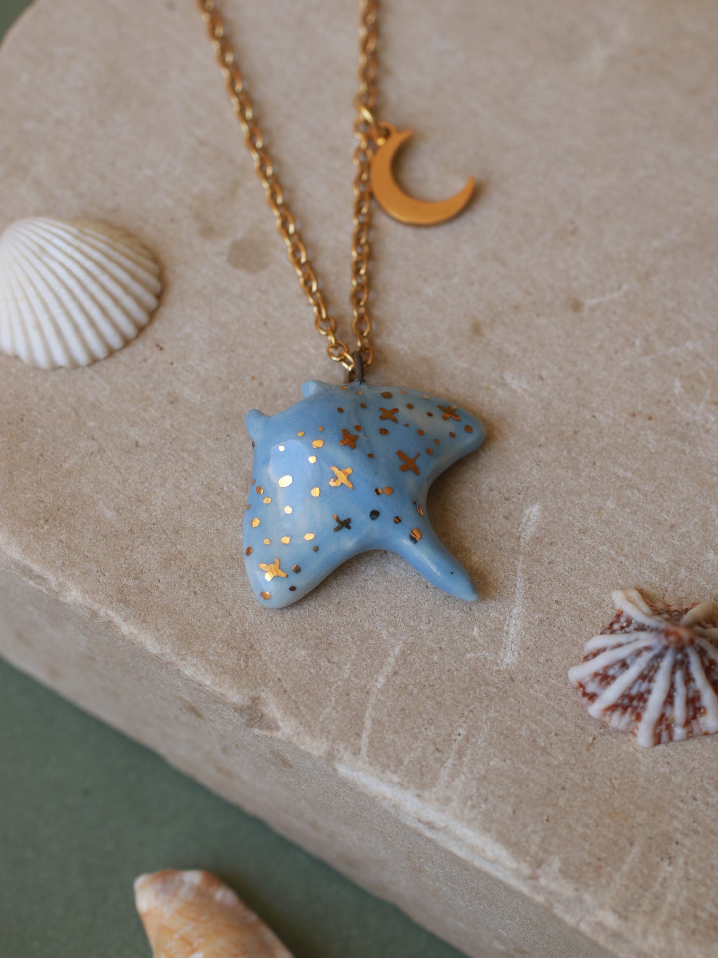 Manta ray necklace