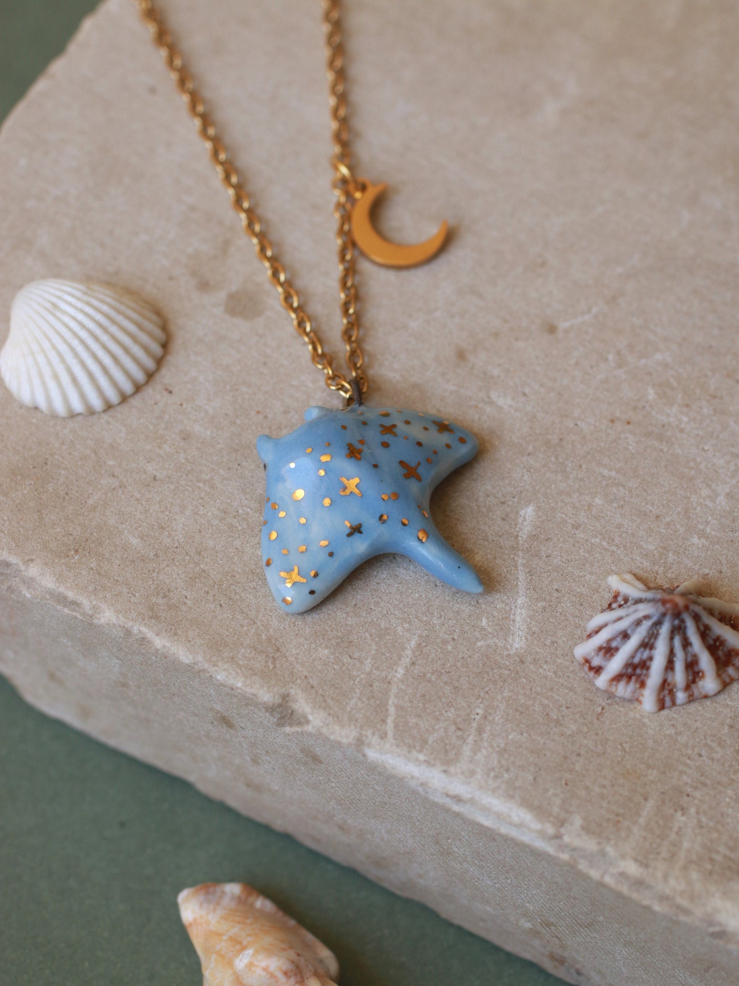 Manta ray necklace