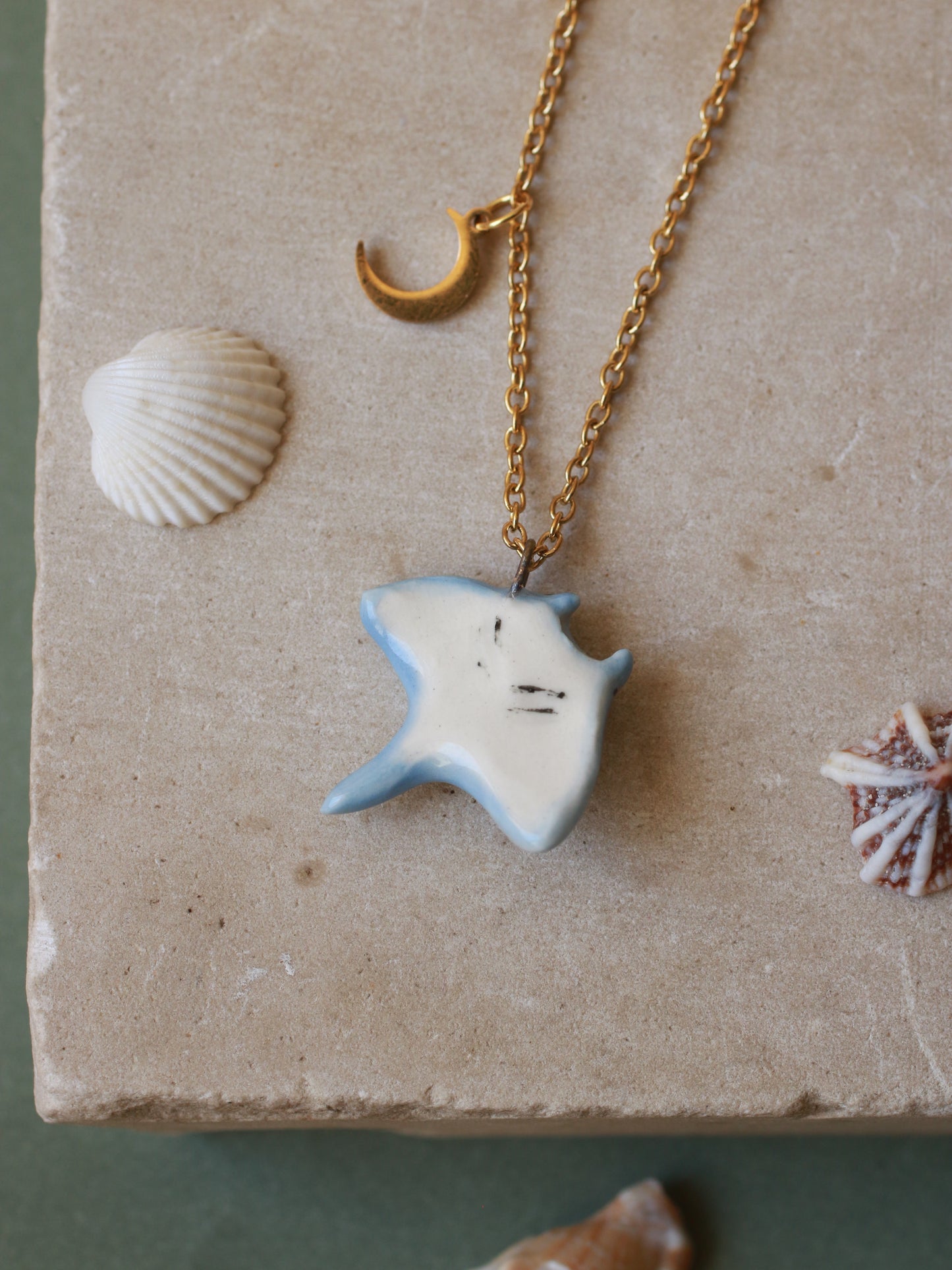 Manta ray necklace