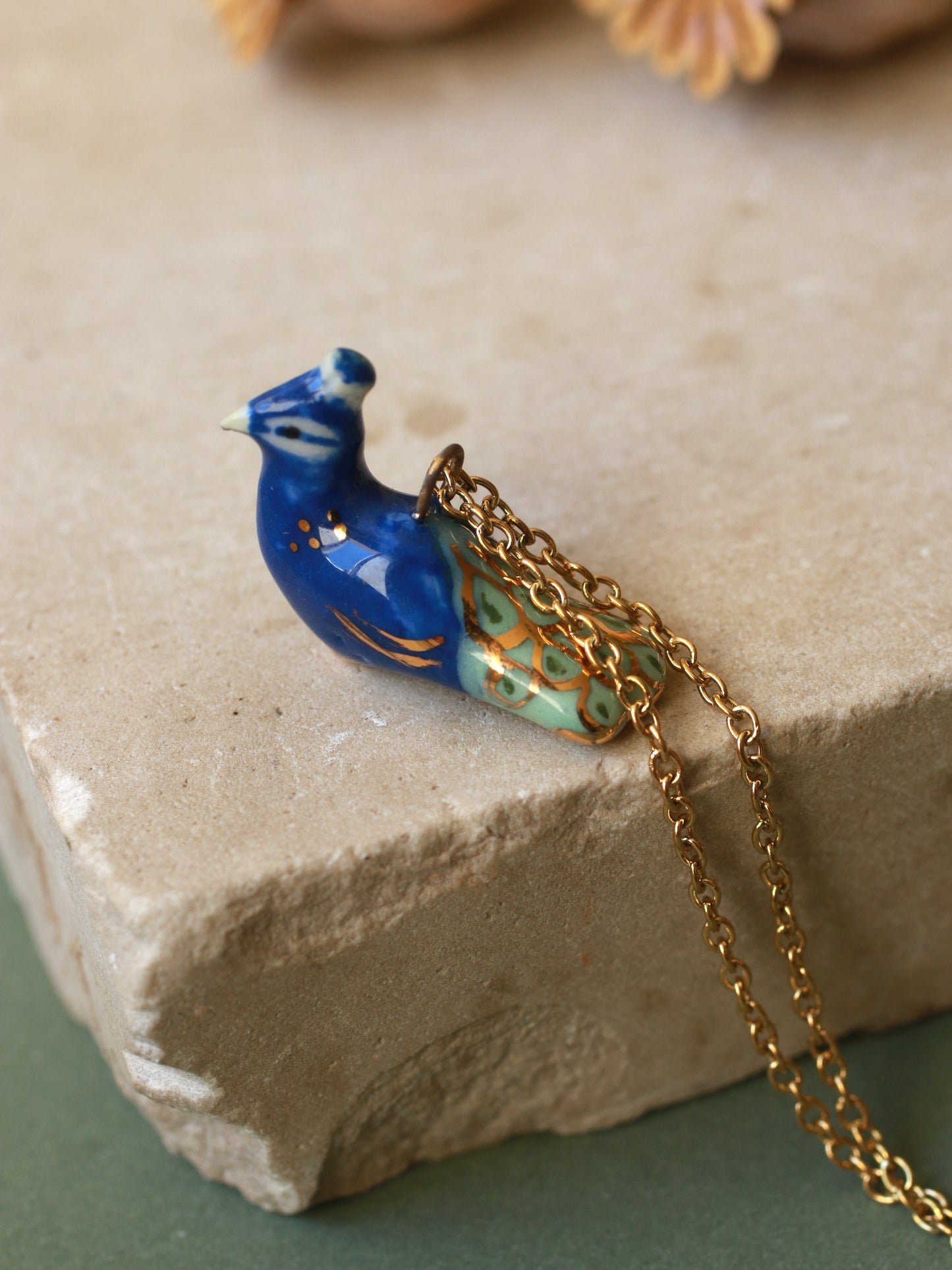 Peacock necklace