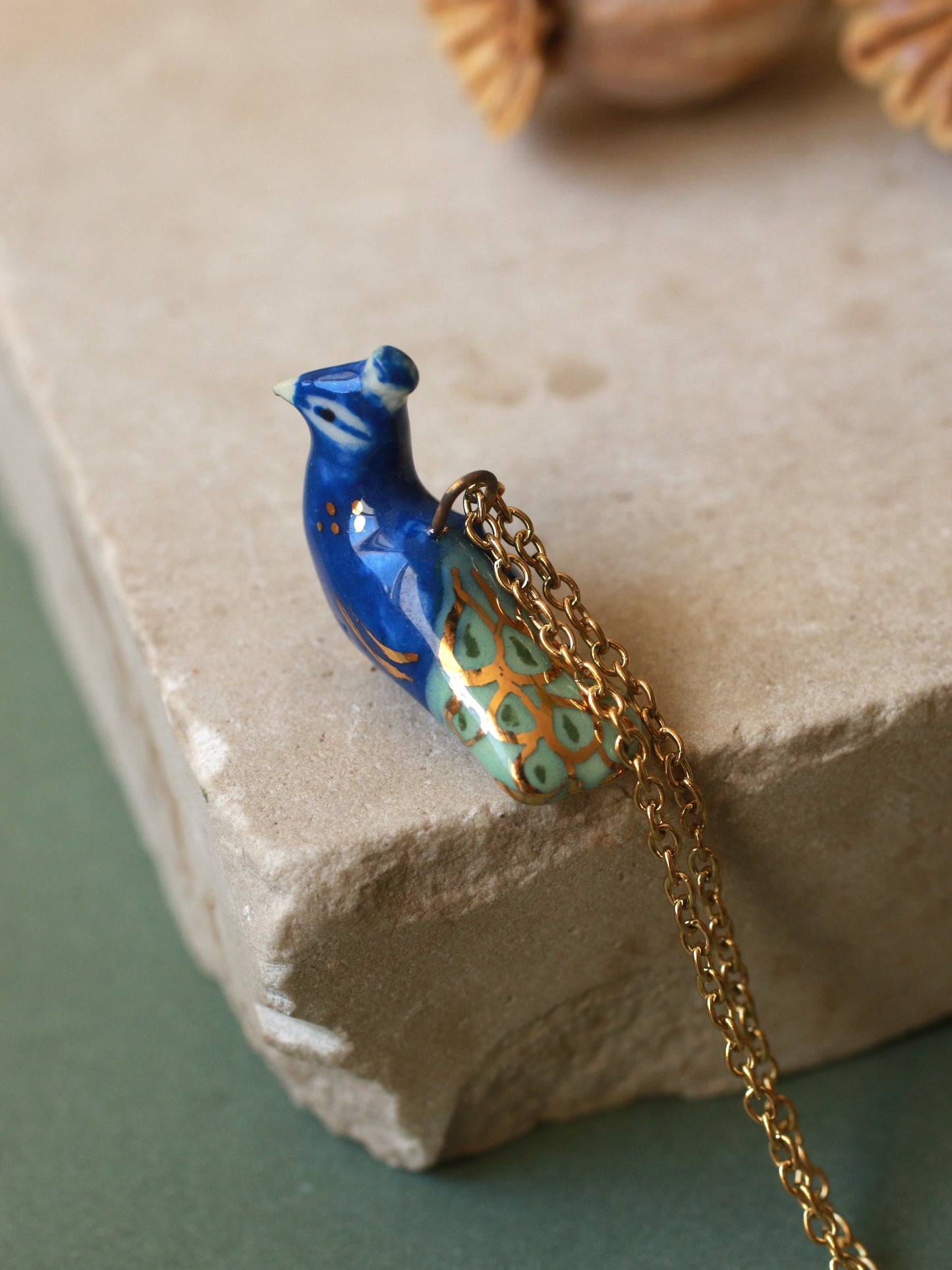 Peacock necklace